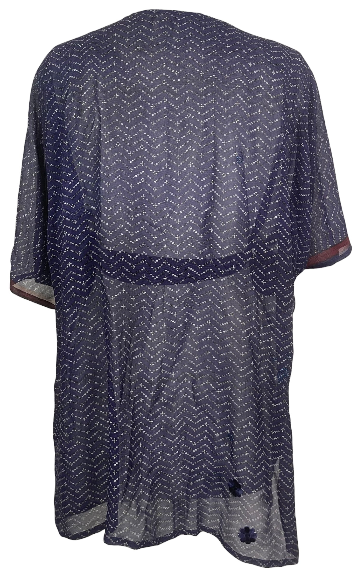 PREVIEW PRG8512 Sheer Avatar Pure Silk Kimono-Sleeved Jacket with Belt by MARCH2026 – Handmade ethical Short Kimono from sariKNOTsari using upcycled silk. Designed in Canada for travel and slow fashion, loved from Toronto to LA to Sydney. Featuring Zsiska, Bryn Walker and Artisan Leather coats by Rejean Pepin, Pepin designs