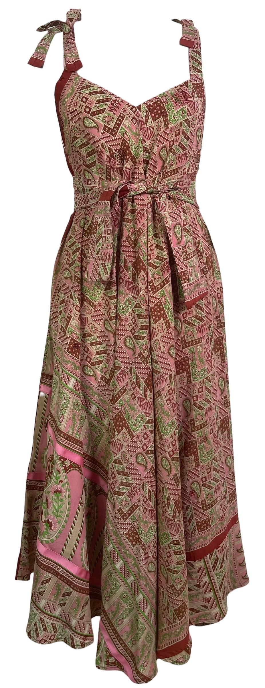 PRC8827 Avatar Pure Silk Maxi Dress with Belt