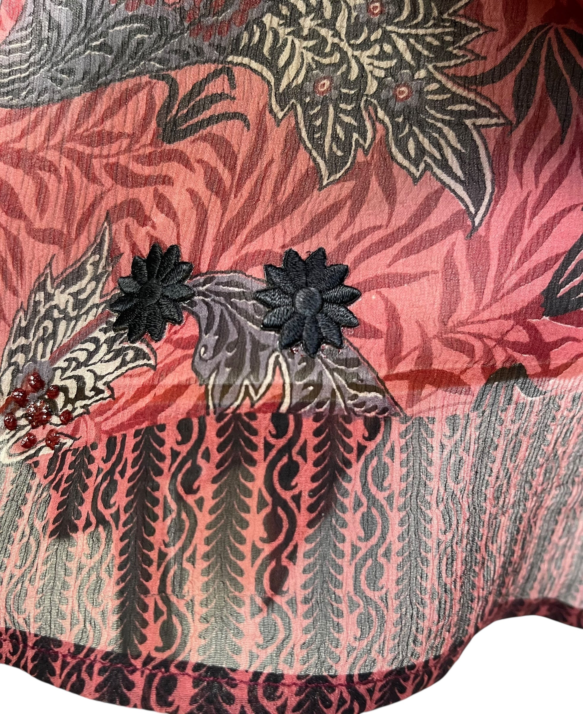 PRG7066 Sheer Wabi Sabi Pure Silk Waterfall Top