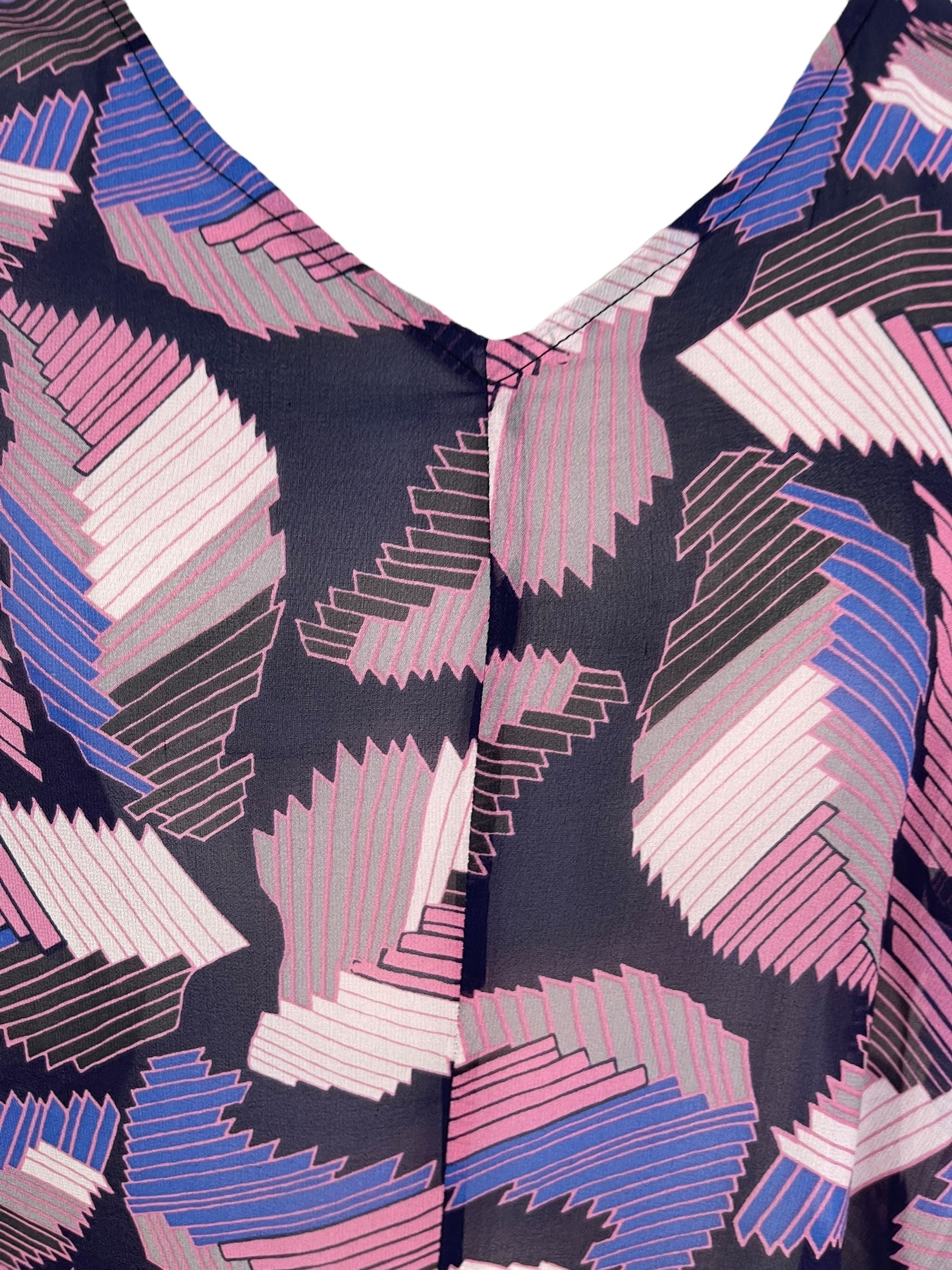 PRG7044 Sheer Sheer Avatar Pure Silk Waterfall Top