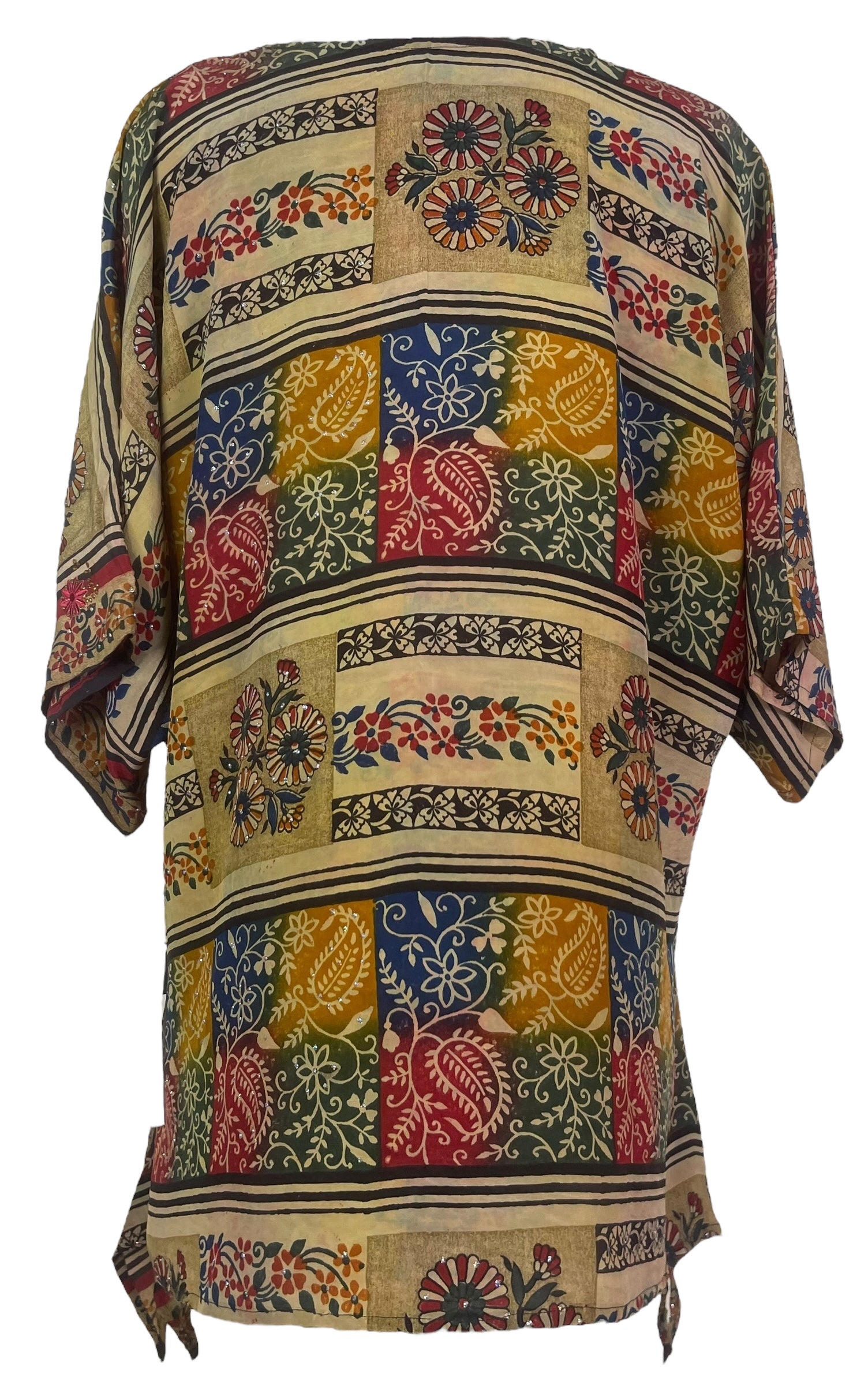 PRC7601 Wabi Sabi Pure Silk Long Tunic with Side Ties