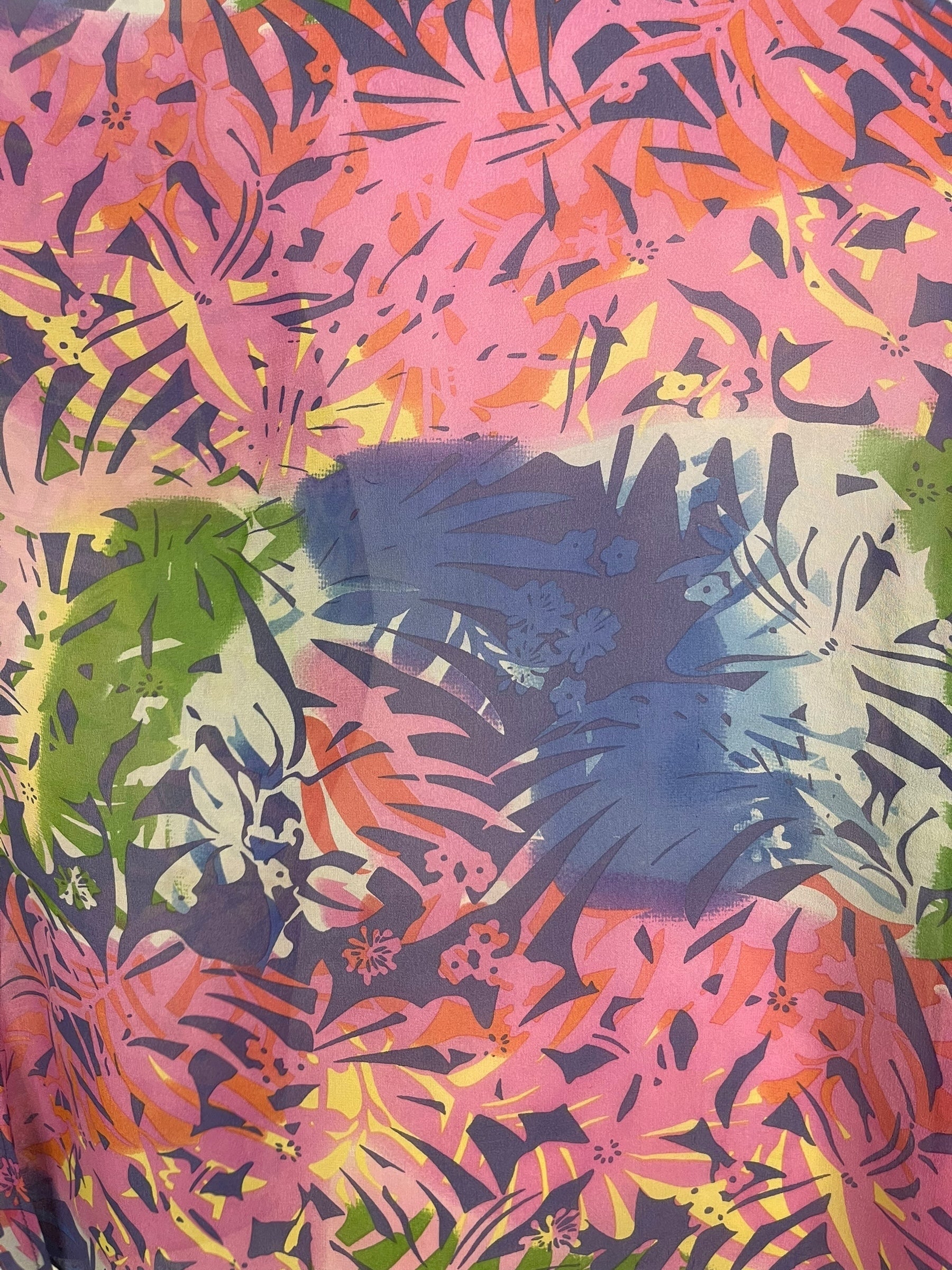 PRG7871 Sheer Avatar Pure Silk Long Tunic with Side Ties