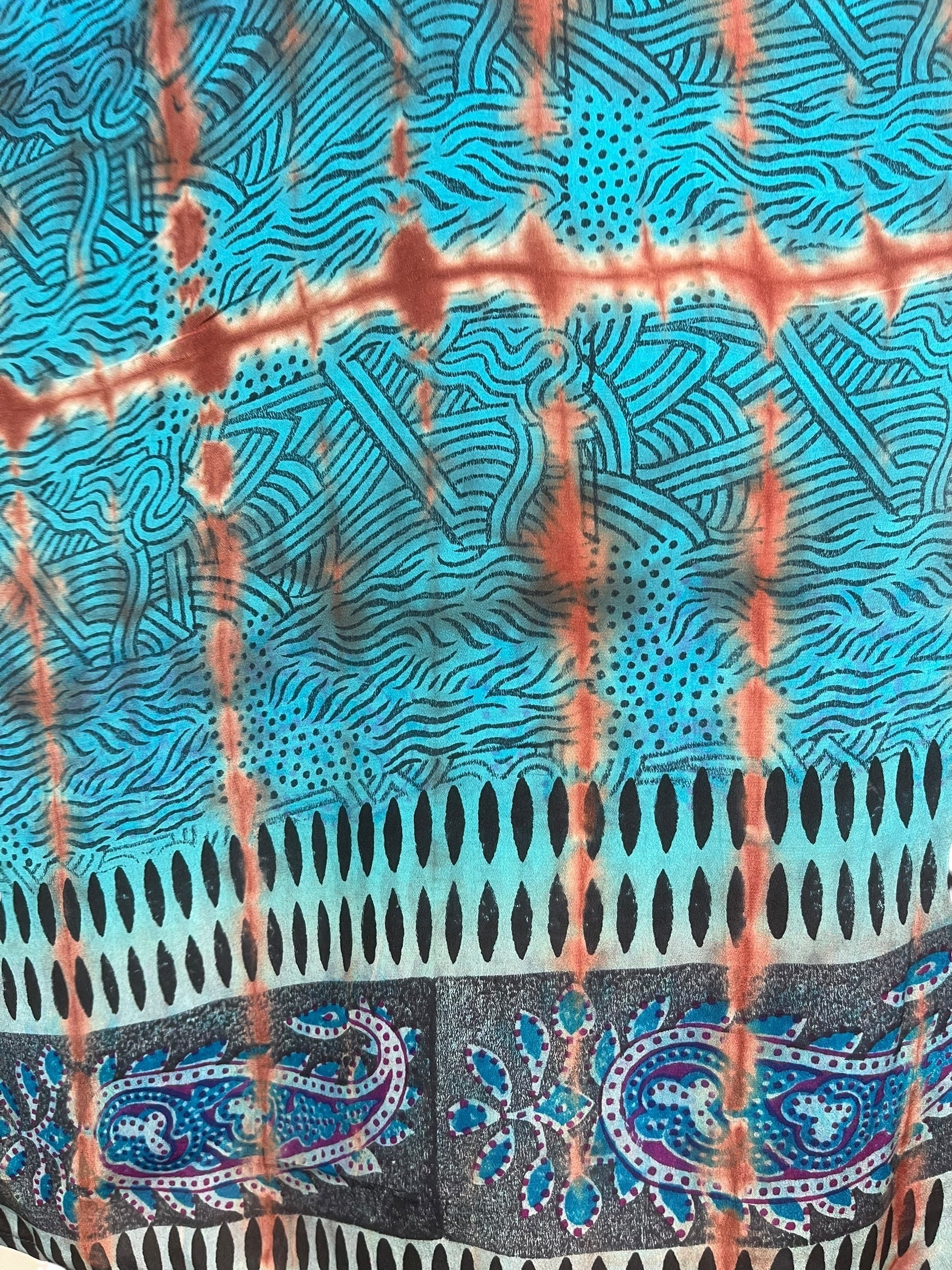 PRC8451 Wabi Sabi Pure Silk Long Tunic with Side Ties