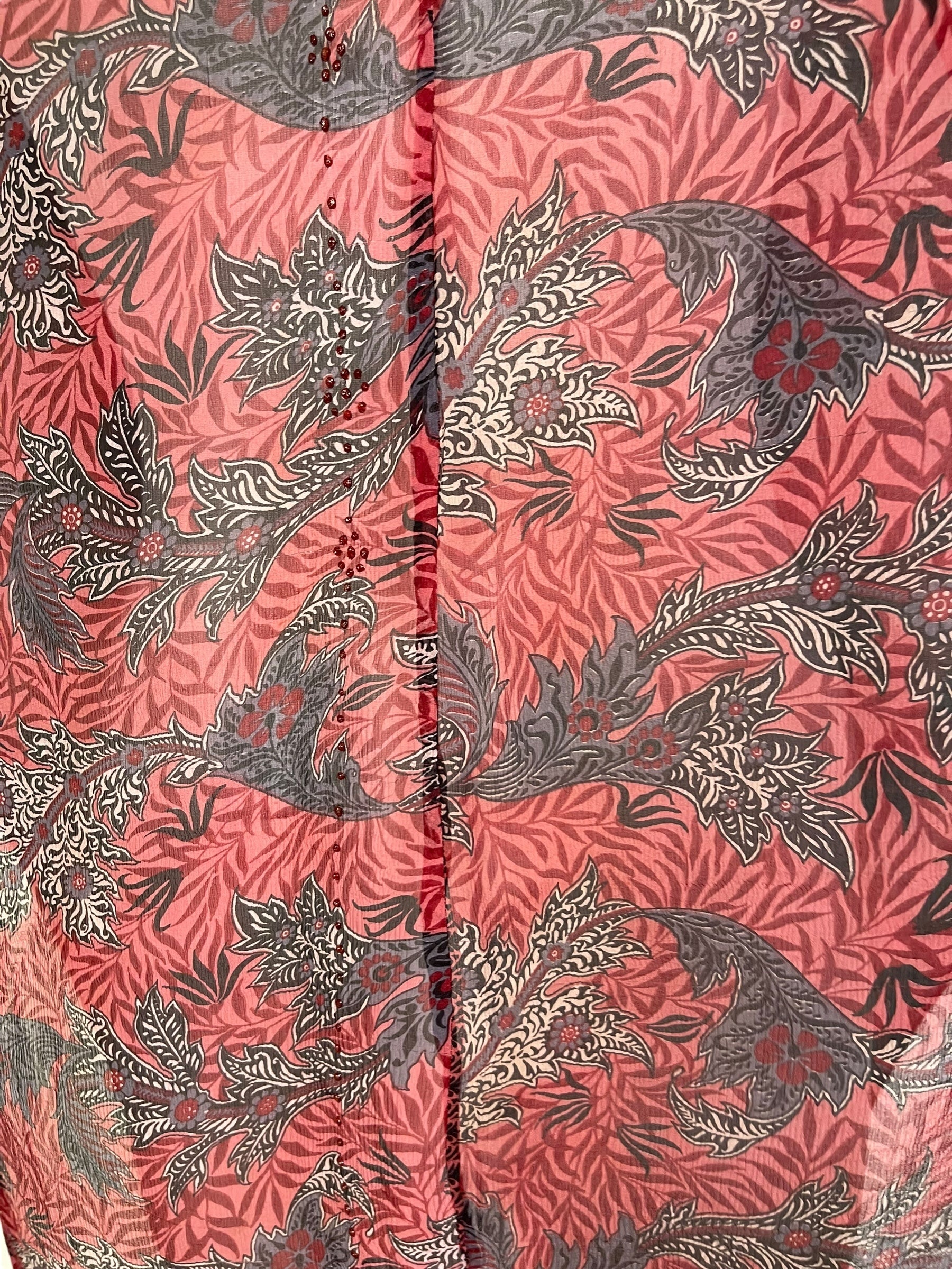 PRG7066 Sheer Wabi Sabi Pure Silk Waterfall Top