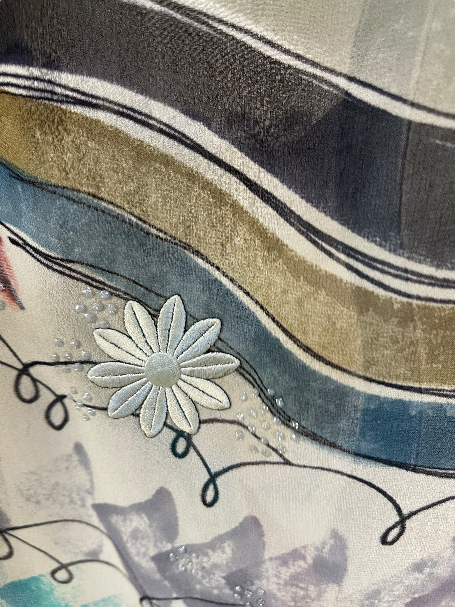 PRG7097 Sheer Wabi Sabi Pure Silk Cardigan