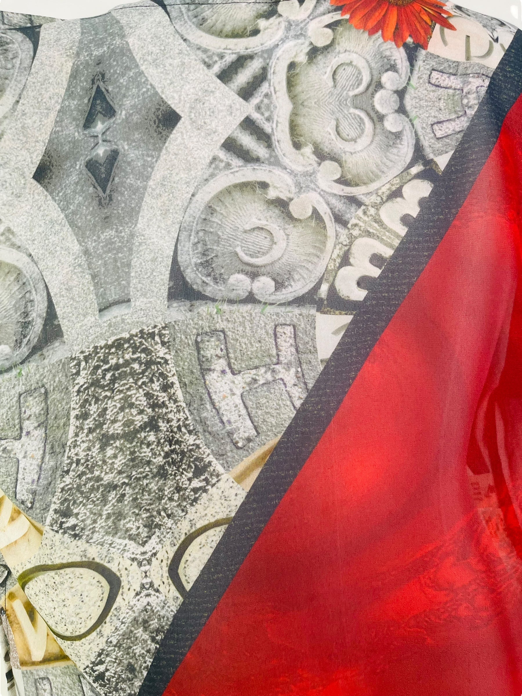 PRG6858 Sheer Wabi Sabi Pure Silk Side Slit Top