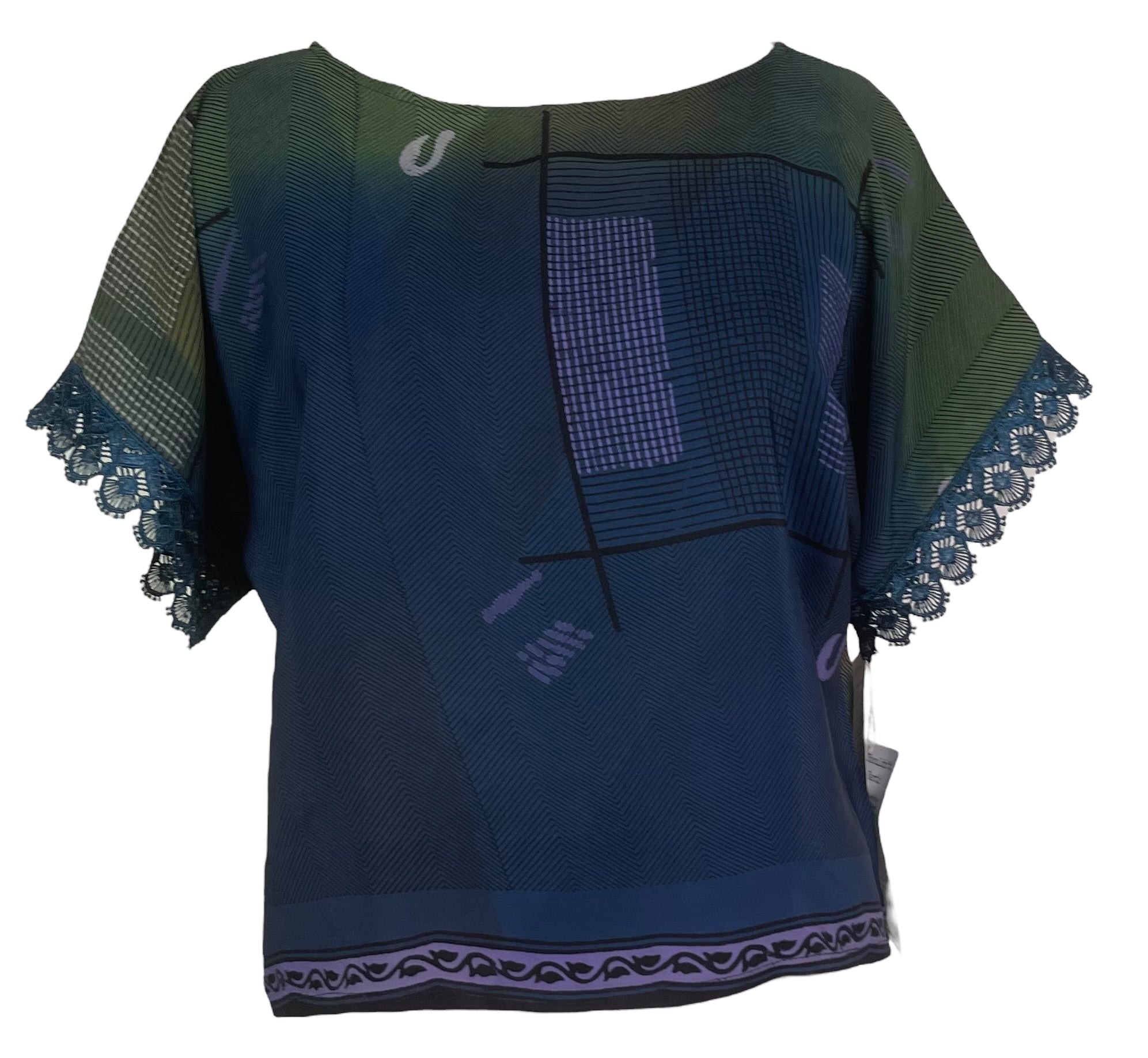 PRC7936 Avatar Pure Silk Boxy Top