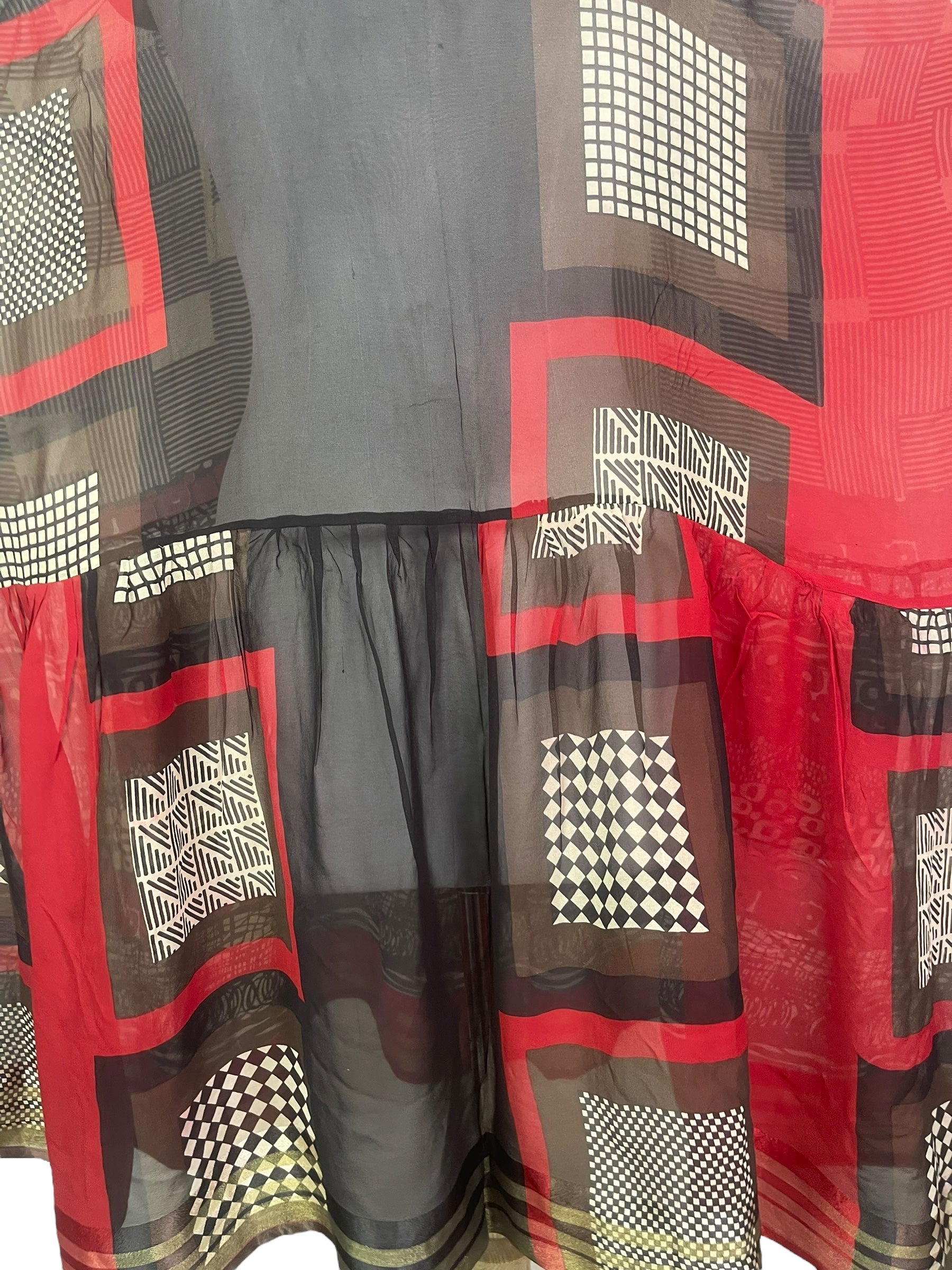 PRG8198 Sheer Wabi Sabi Pure Silk Boxy Babydoll Dress