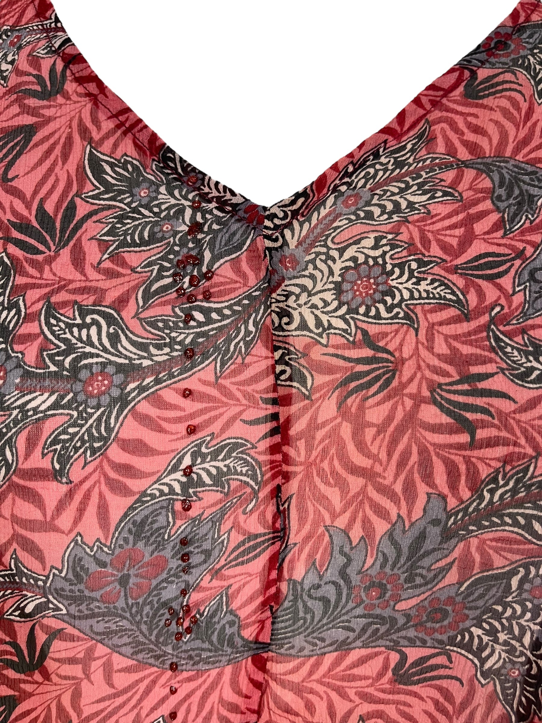 PRG7066 Sheer Wabi Sabi Pure Silk Waterfall Top