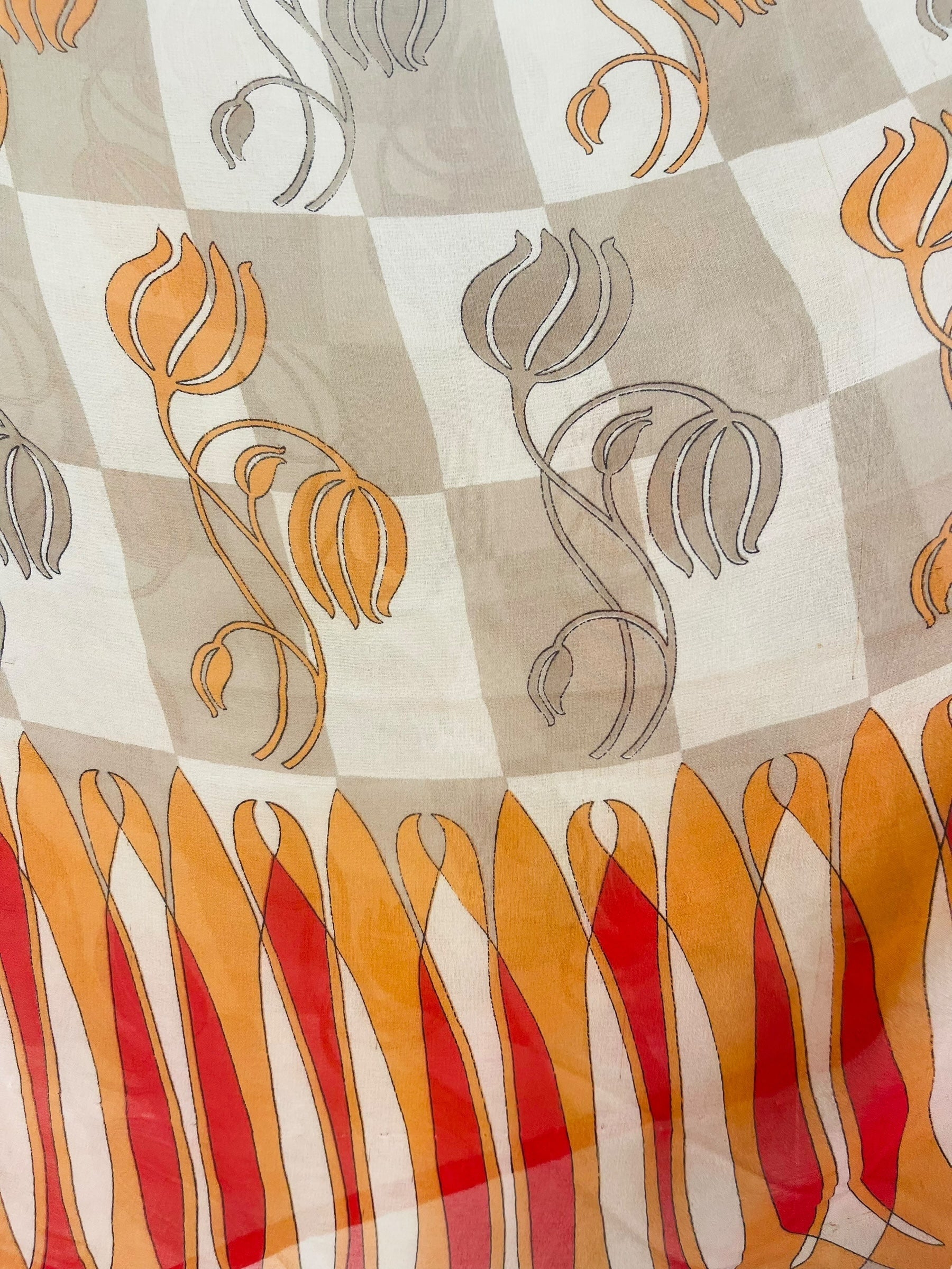 PRG7367 Sheer Wabi Sabi Pure Silk Kimono-Sleeved Top