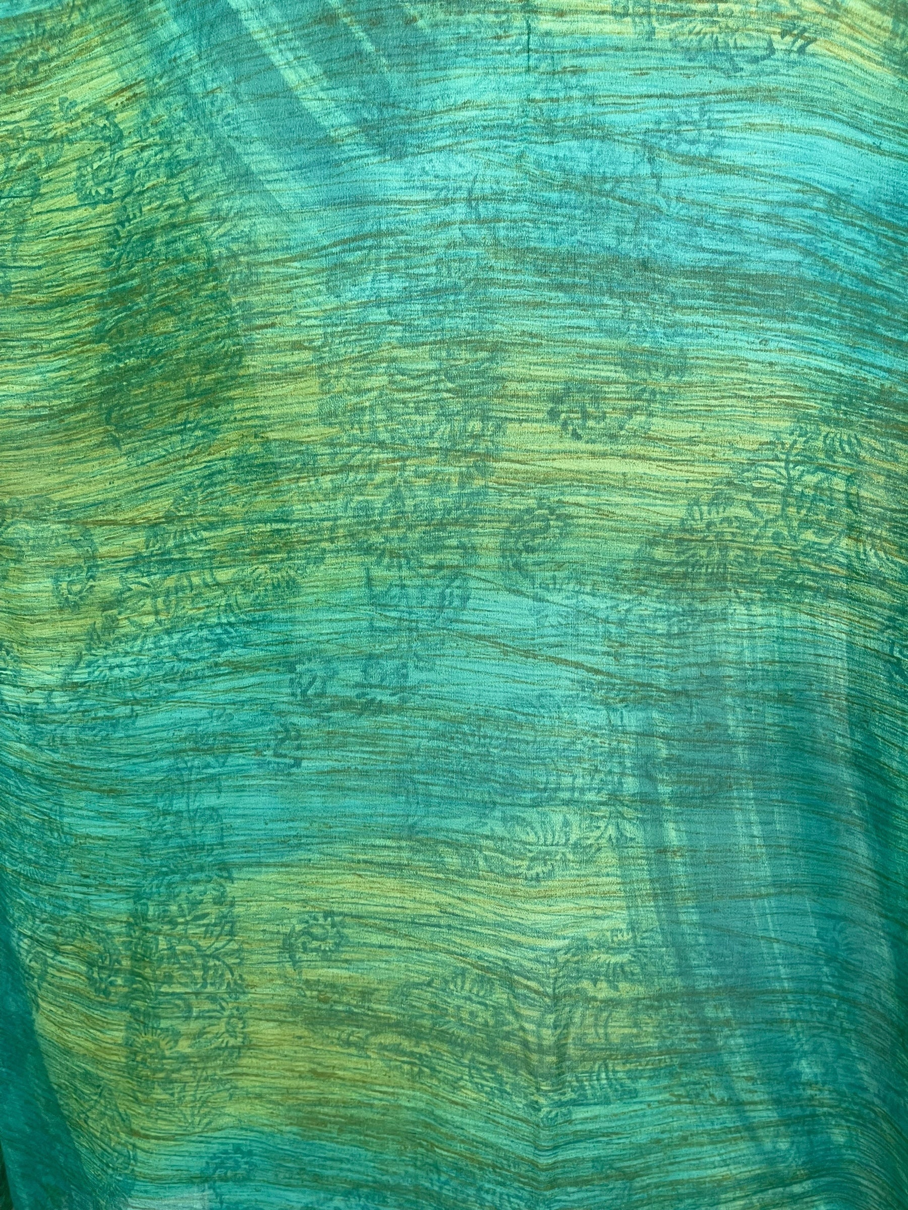 PRG8475 Sheer Avatar Pure Silk Long Tunic with Side Ties