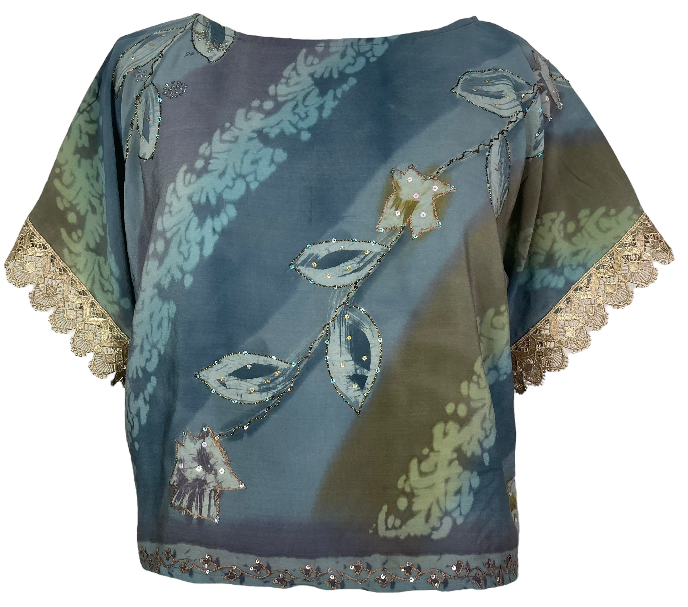 PRC8002 Wabi Sabi Pure Silk Boxy Top