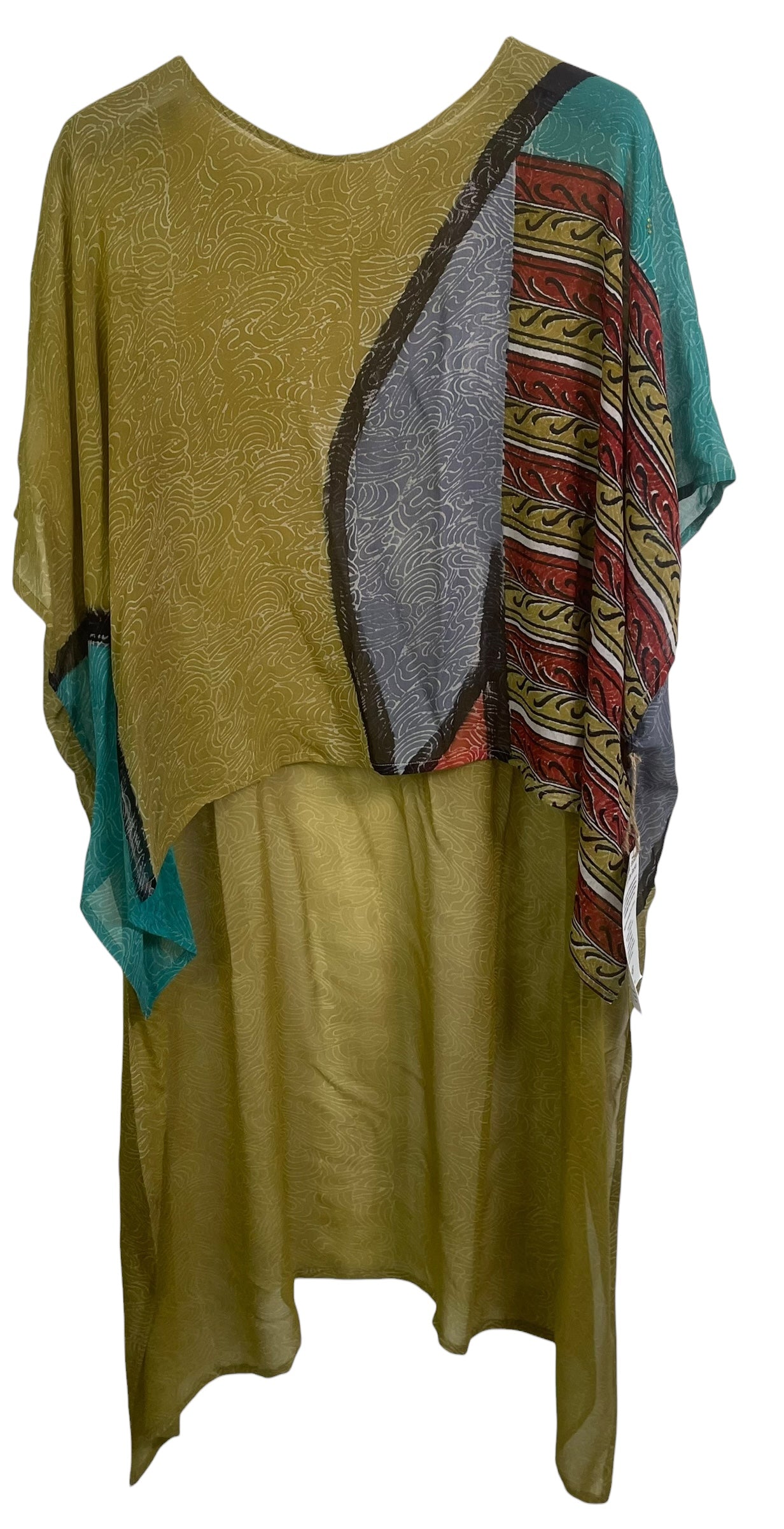 PRG8728 Sheer Avatar Pure Silk Hi Lo Top