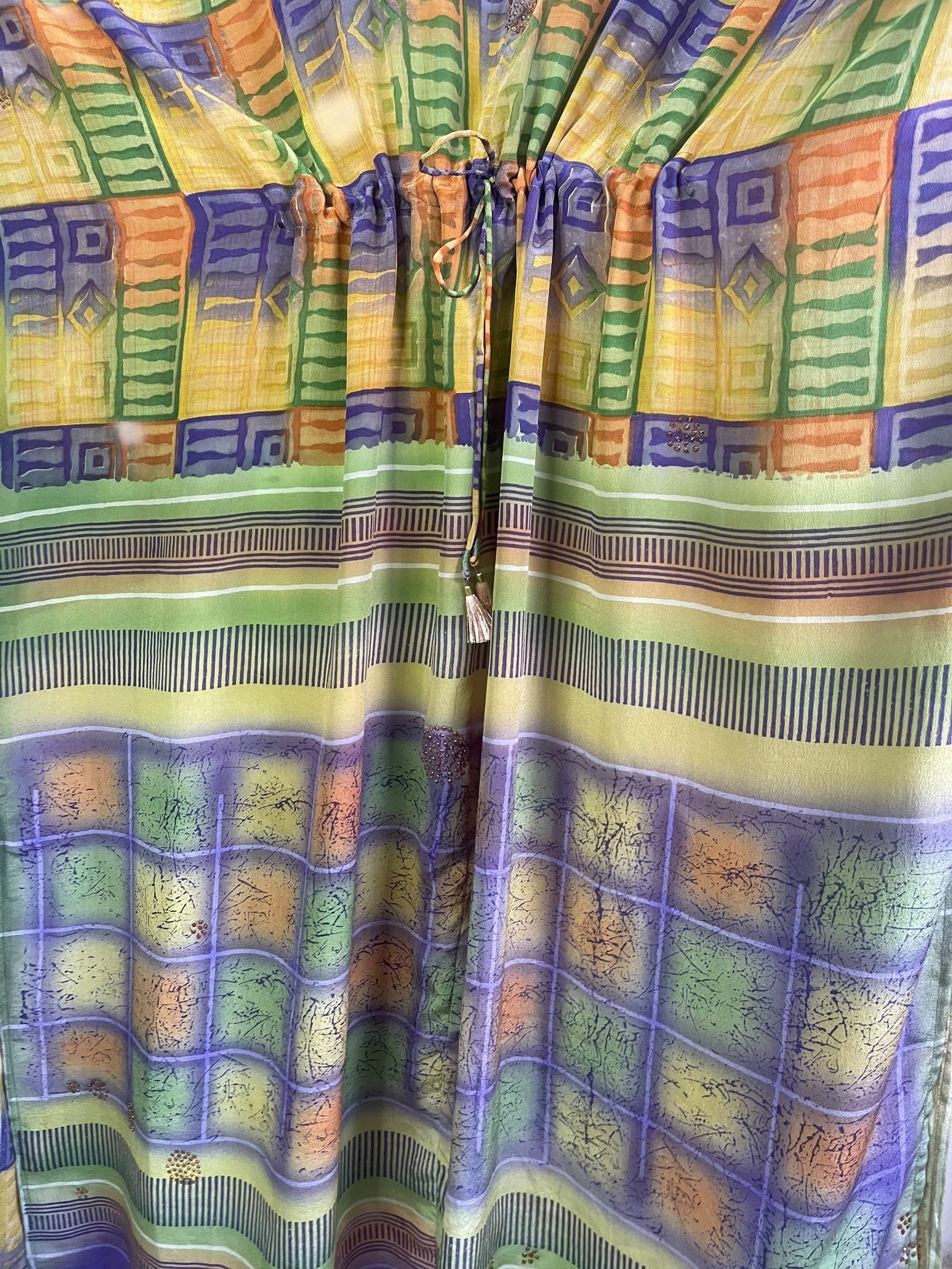 PRC8880 Wabi Sabi Pure Silk Maxi Kaftan