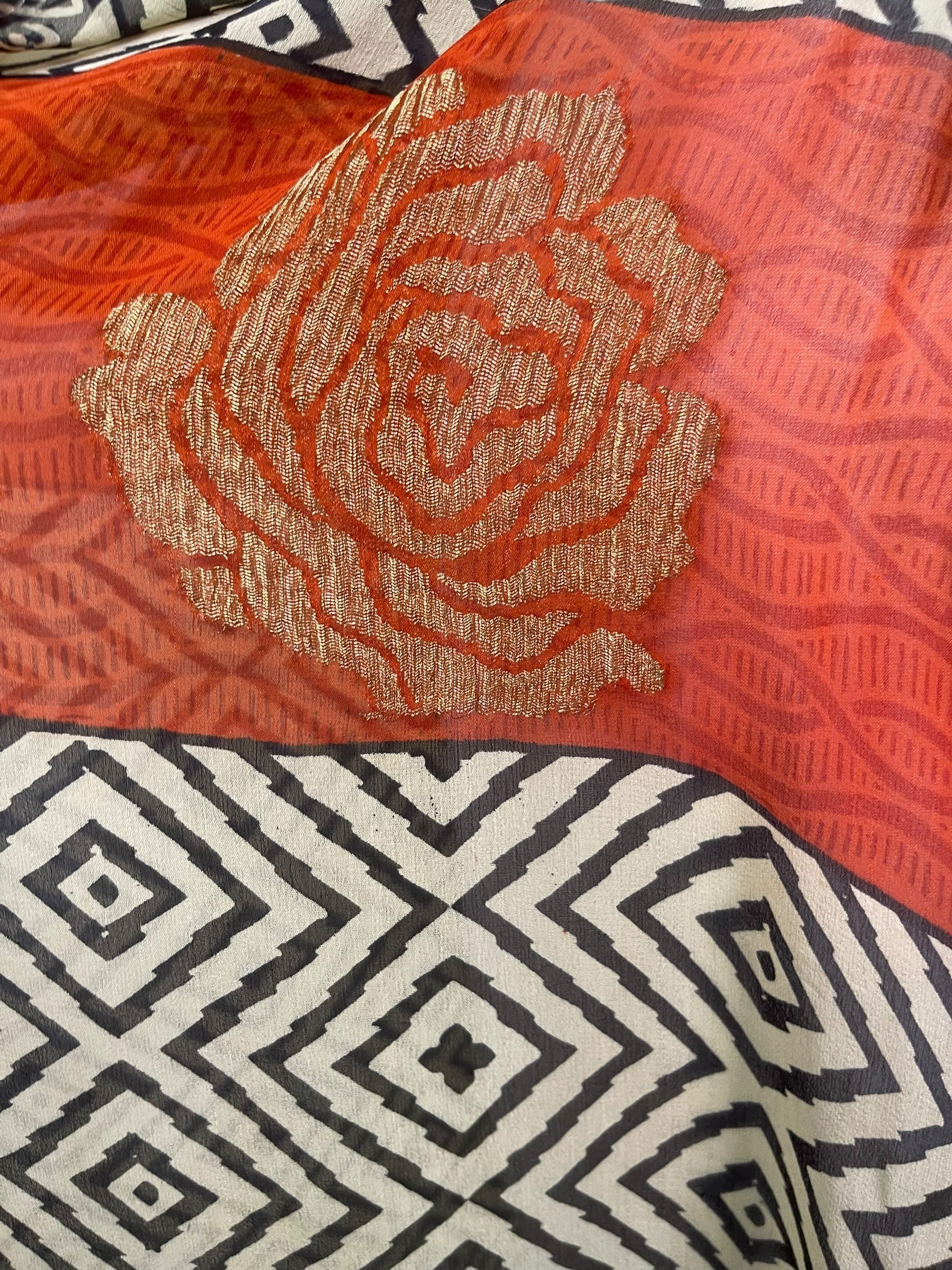 PRG7632 Sheer Wabi Sabi Pure Silk Kimono Sleeved Duster with Belt