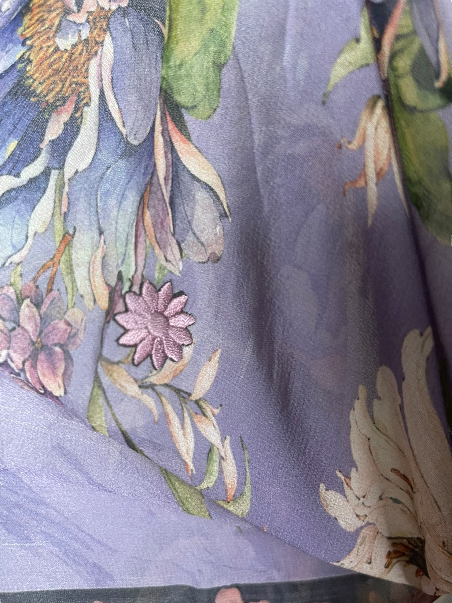 MARKETING PRG7877 Sheer Avatar Pure Silk Kimono-Sleeved Jacket with Belt by MARKETING – Handmade ethical Short Kimono from sariKNOTsari using upcycled silk. Designed in Canada for travel and slow fashion, loved from Toronto to LA to Sydney.