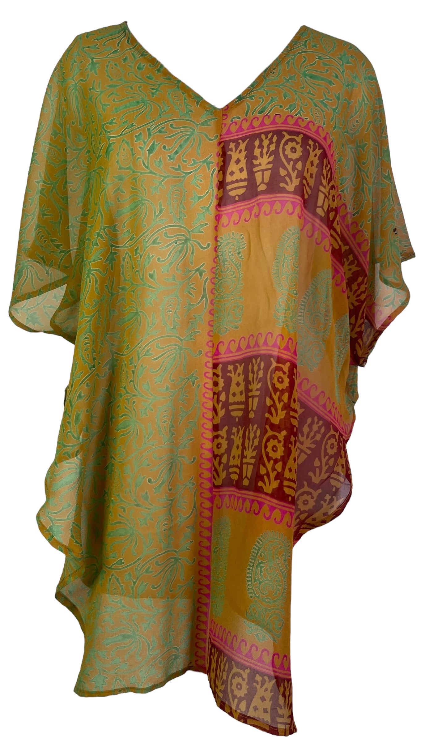 PRG7560 Sheer Avatar Pure Silk Waterfall Top