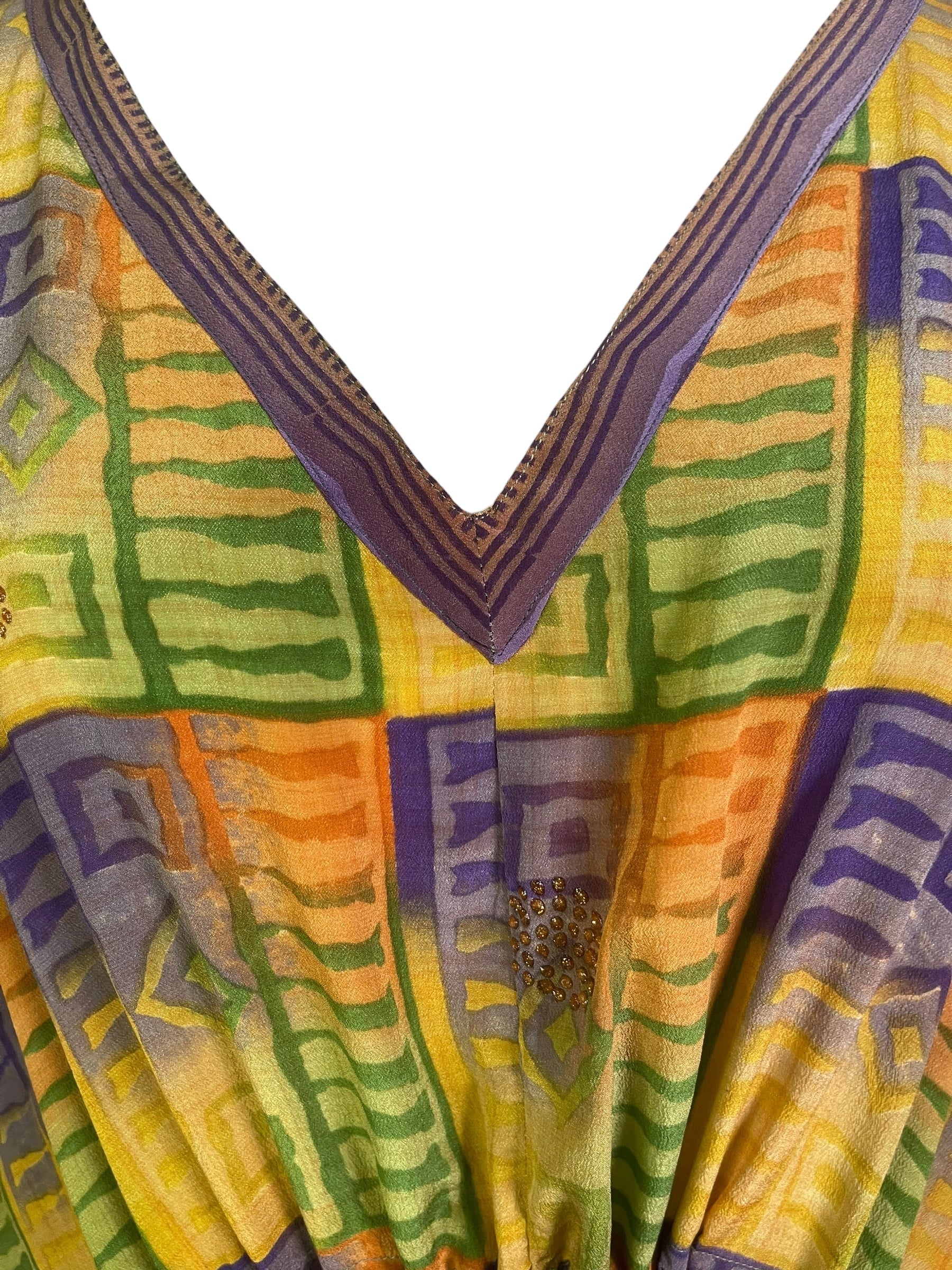 PRC8880 Wabi Sabi Pure Silk Maxi Kaftan