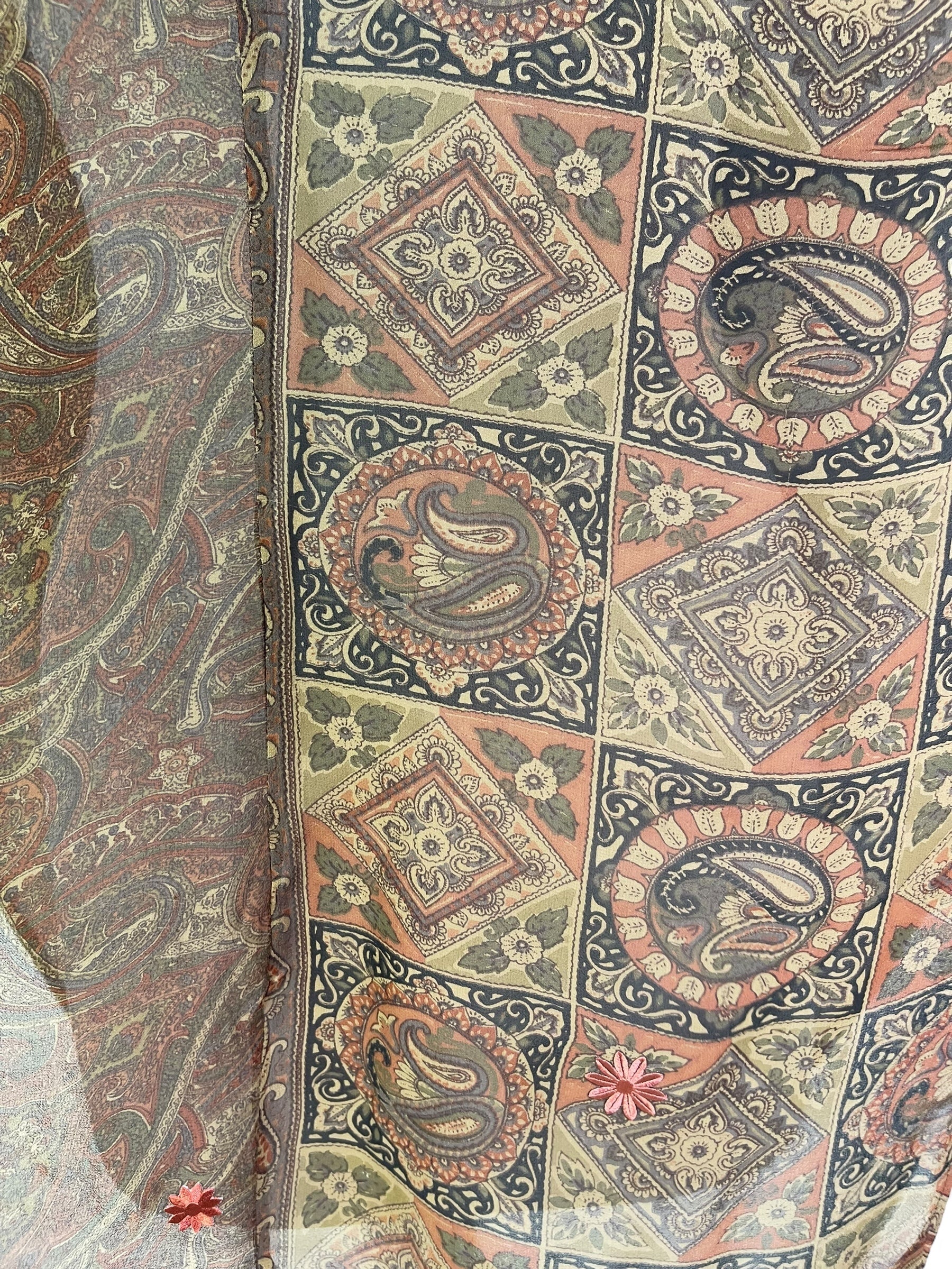 PRG7093 Sheer Avatar Pure Silk Waterfall Top