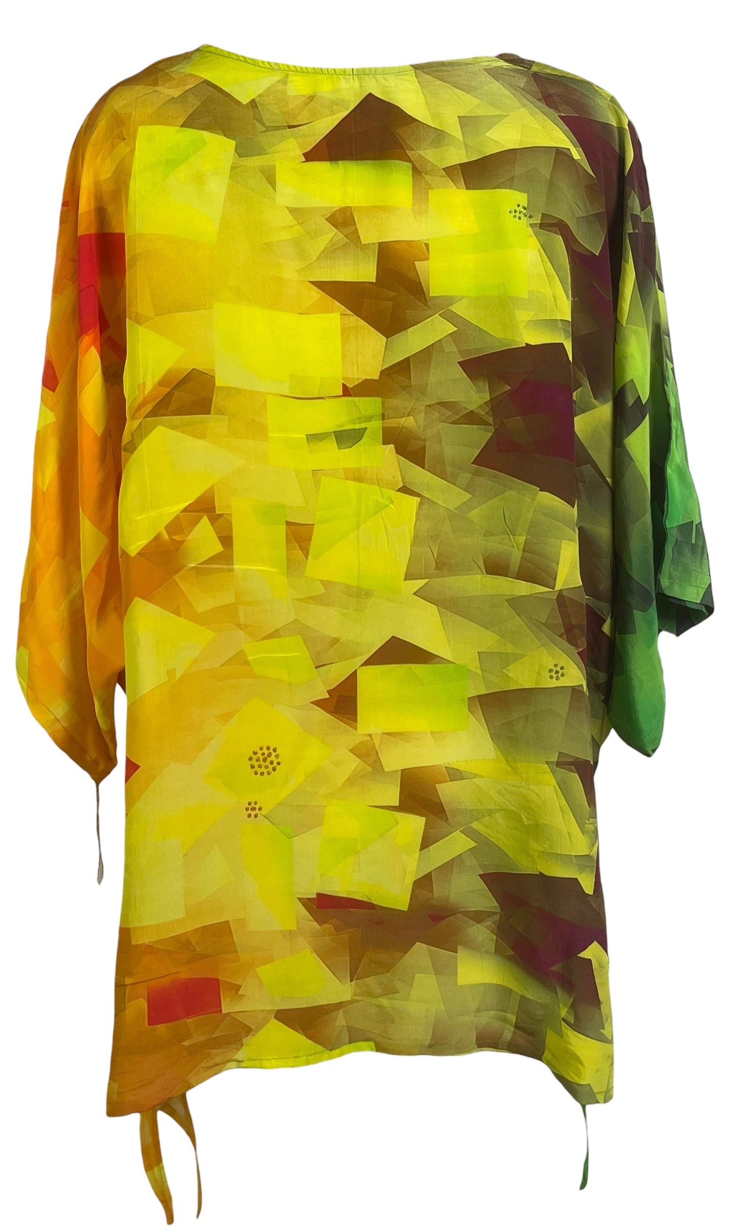 PREVIEW PRC8644 Avatar Pure Silk Long Tunic with Side Ties by MARCH2026 – Handmade ethical Side Tie Tunic from sariKNOTsari using upcycled silk. Designed in Canada for travel and slow fashion, loved from Toronto to LA to Sydney.