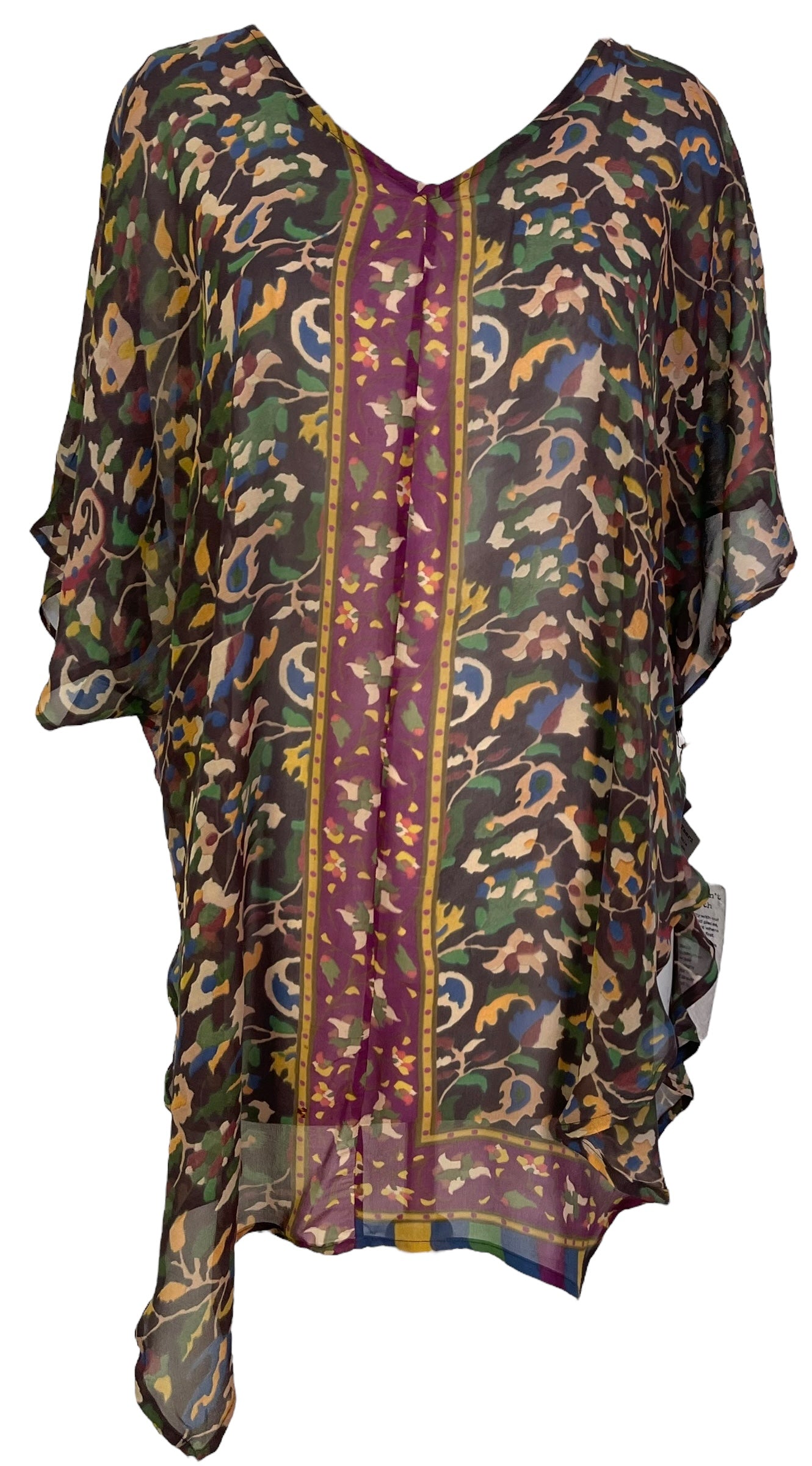 PRG6852 Sheer Wabi Sabi Pure Silk Waterfall Top