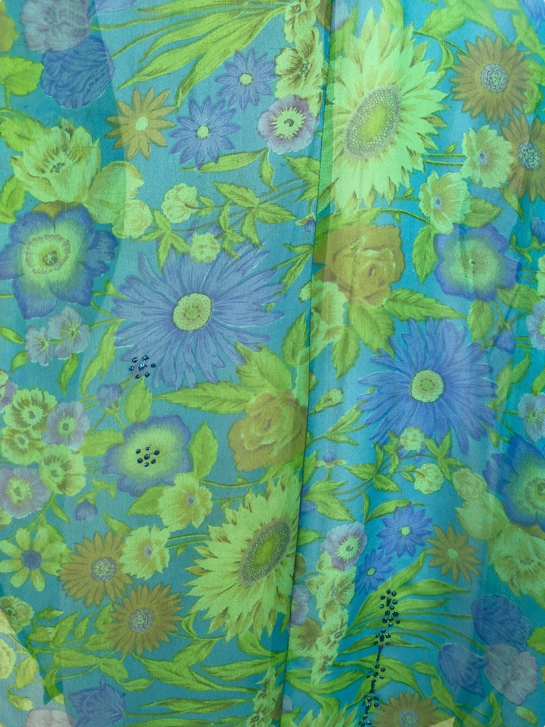 PRG7565 Sheer Avatar Pure Silk Waterfall Top