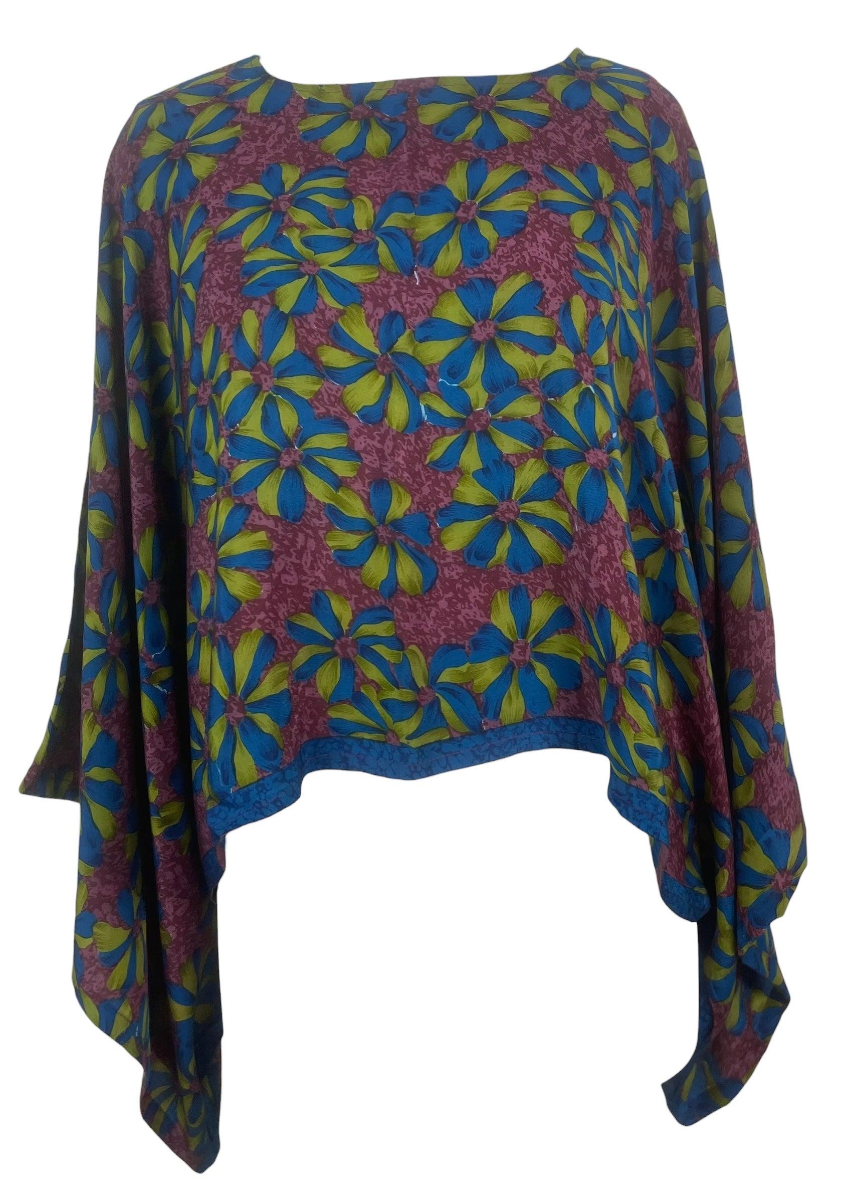 PREVIEW PRC8507 Avatar Pure Silk Kimono-Sleeved Top by FEBRUARY2026 – Handmade ethical Kimono Top from sariKNOTsari using upcycled silk. Designed in Canada for travel and slow fashion, loved from Toronto to LA to Sydney.