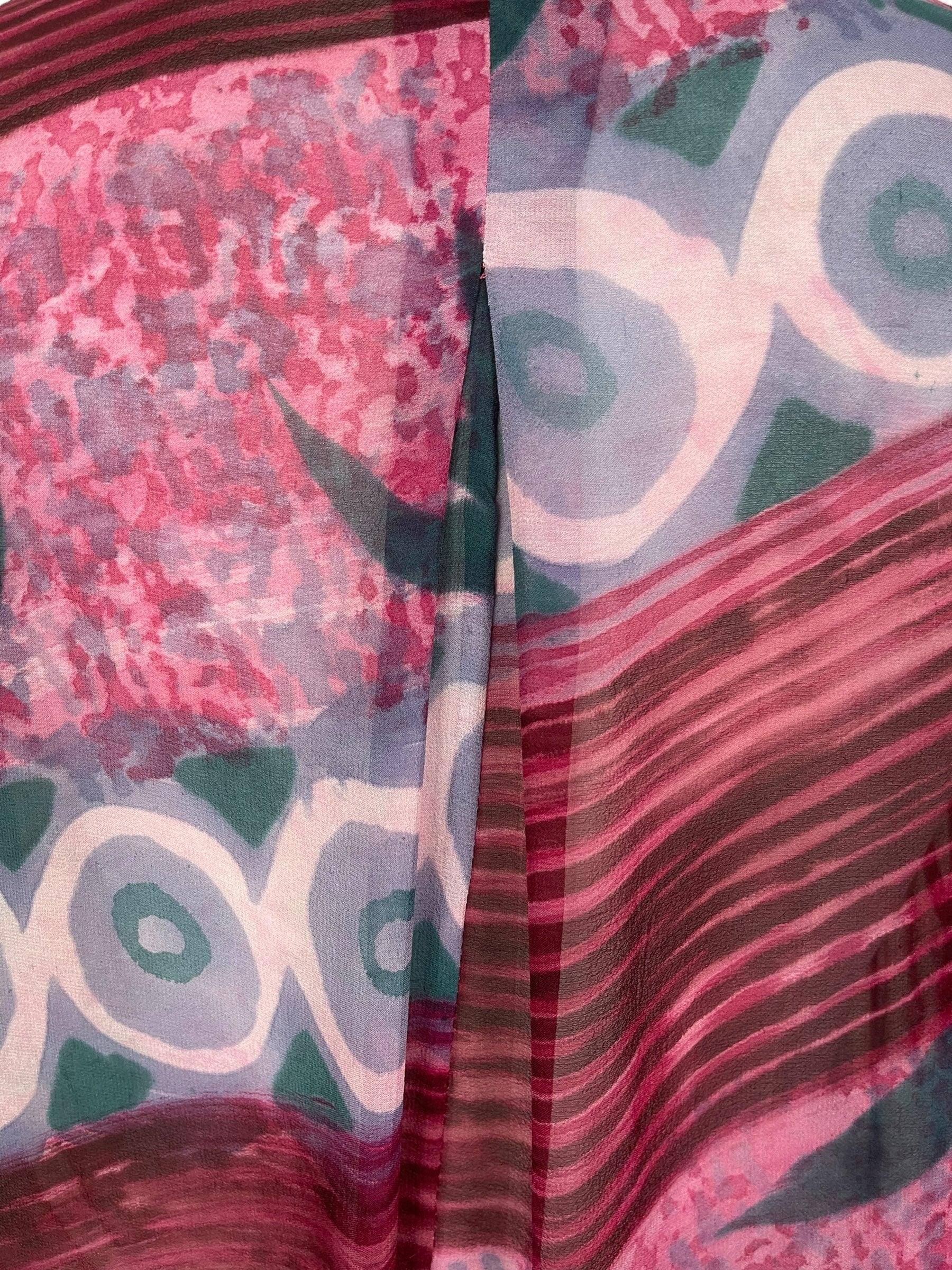 PRG8484 Sheer Wabi Sabi Pure Silk Self Pocket Tunic Dress