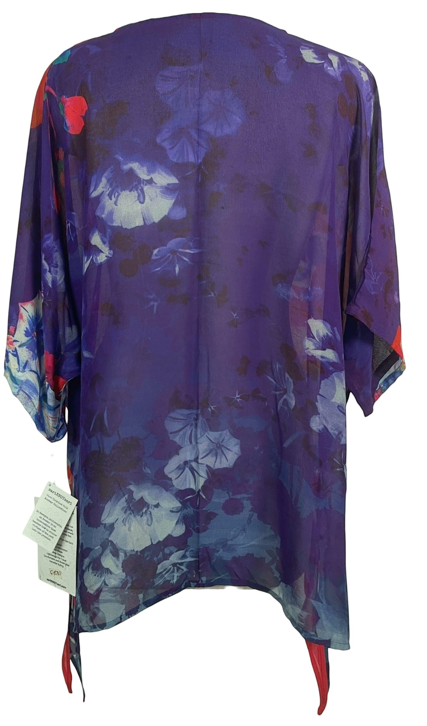 PRG8761 Sheer Avatar Pure Silk Long Tunic with Side Ties by 15 FEBRUARY 2026 – Handmade ethical Side Tie Tunic from sariKNOTsari using upcycled silk. Designed in Canada for travel and slow fashion, loved from Toronto to LA to Sydney.