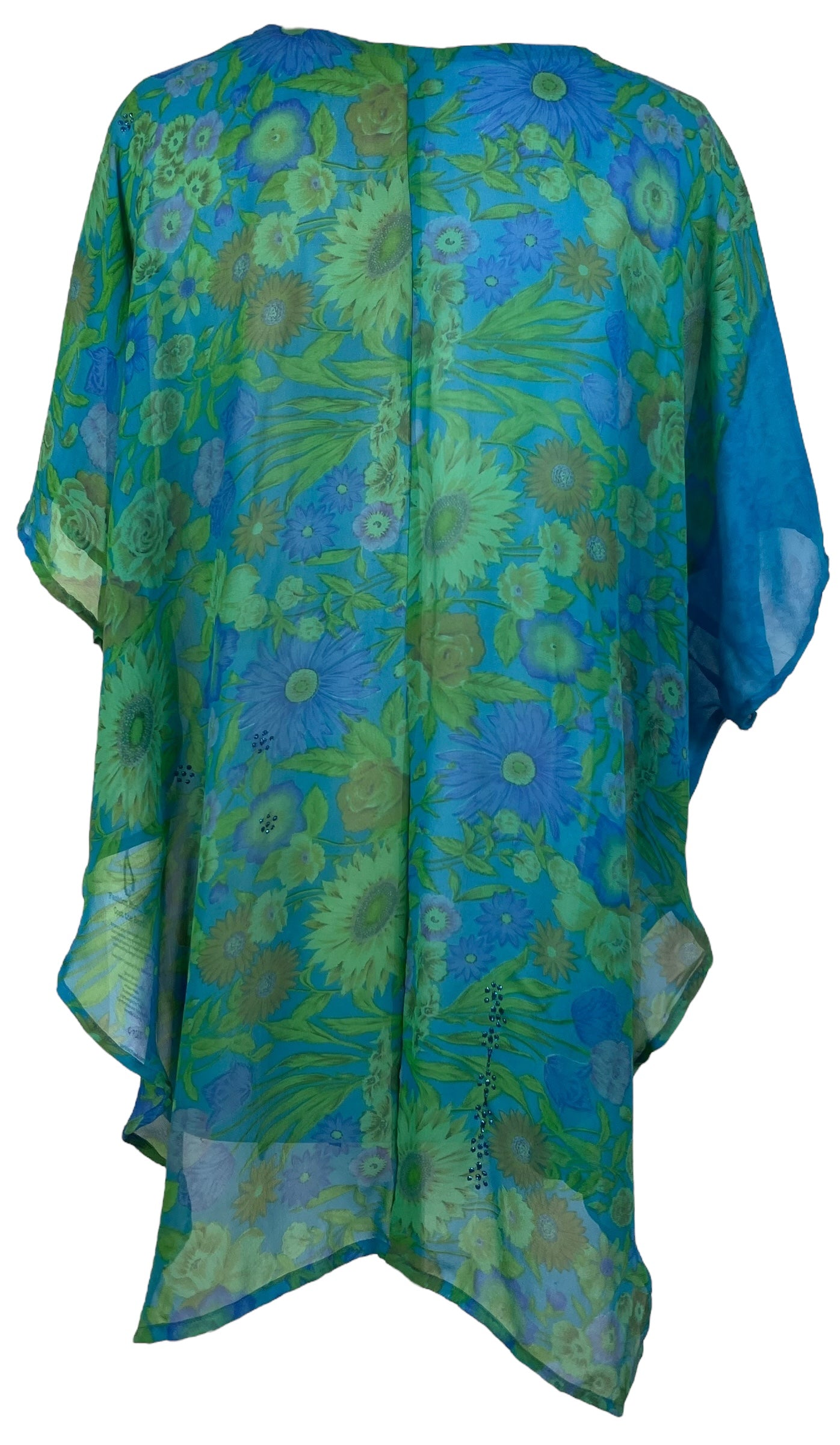 PRG7565 Sheer Avatar Pure Silk Waterfall Top
