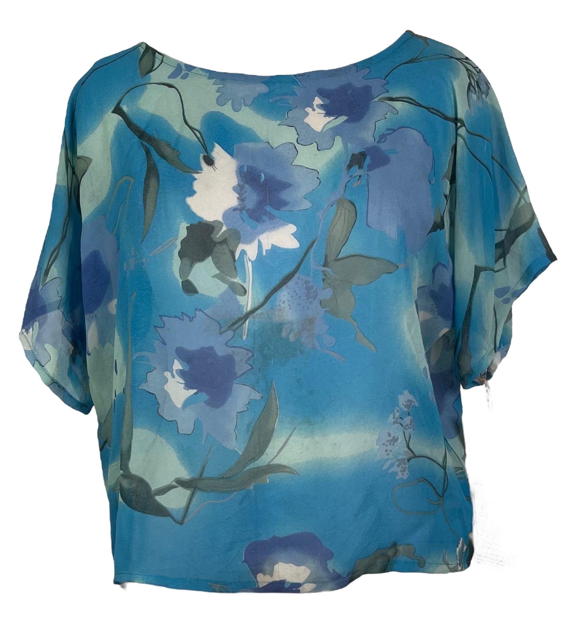 PRG7264 Sheer Wabi Sabi Pure Silk Boxy Top