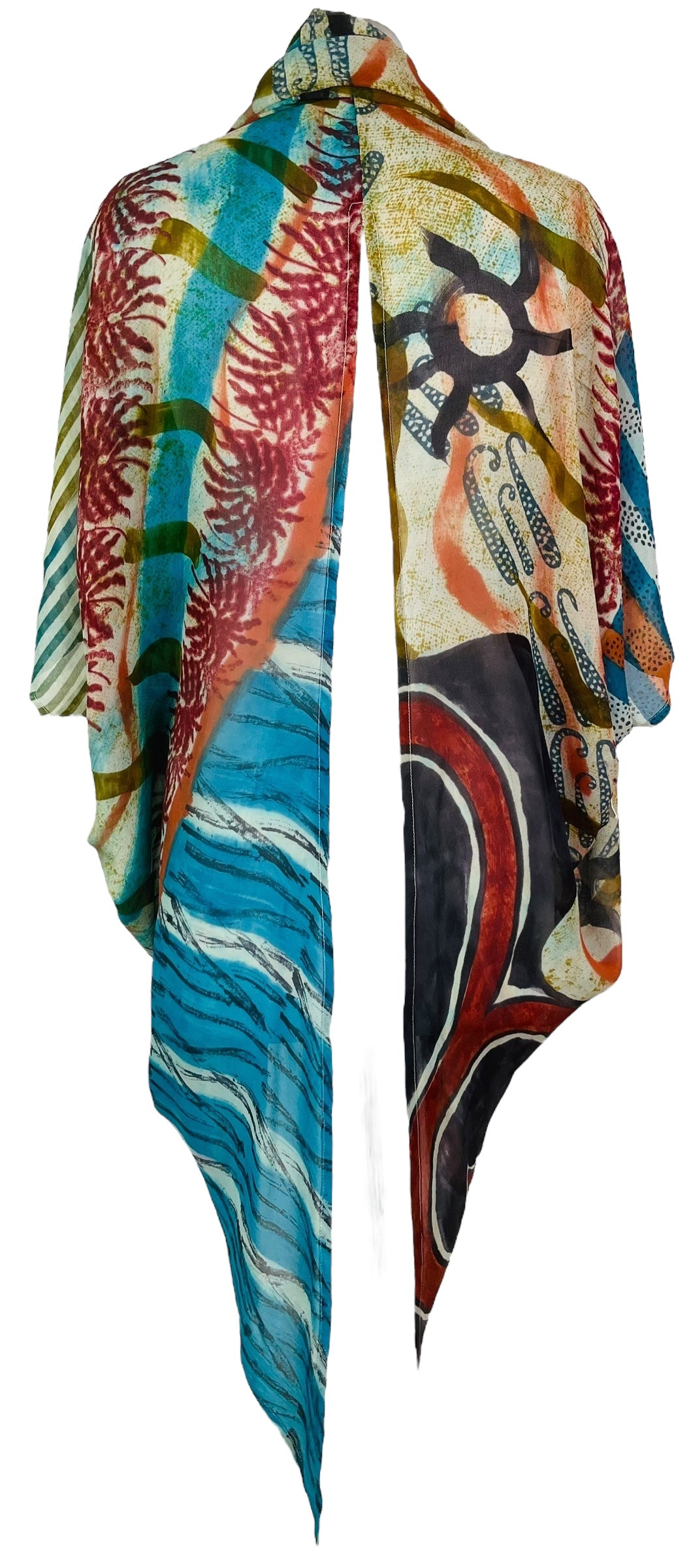 PRG7570 Sheer Wabi Sabi Pure Silk Cardigan