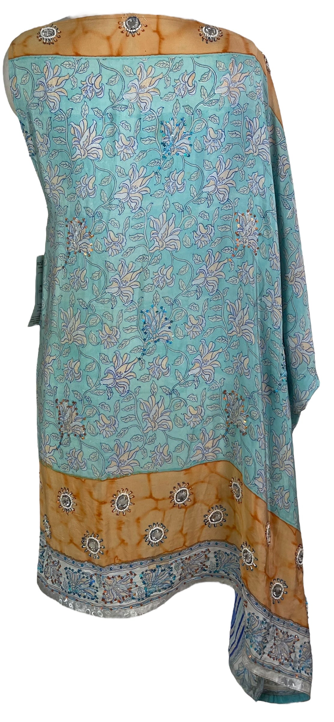 PRC8013 Wabi Sabi Pure Silk One Shoulder Dress