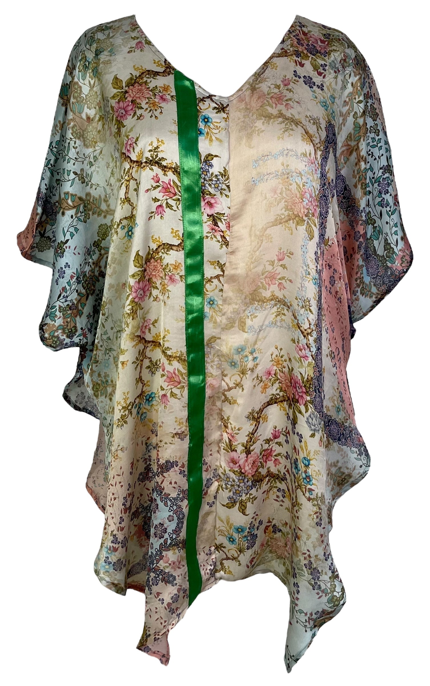 PRG6964 Sheer Sheer Avatar Pure Silk Waterfall Top