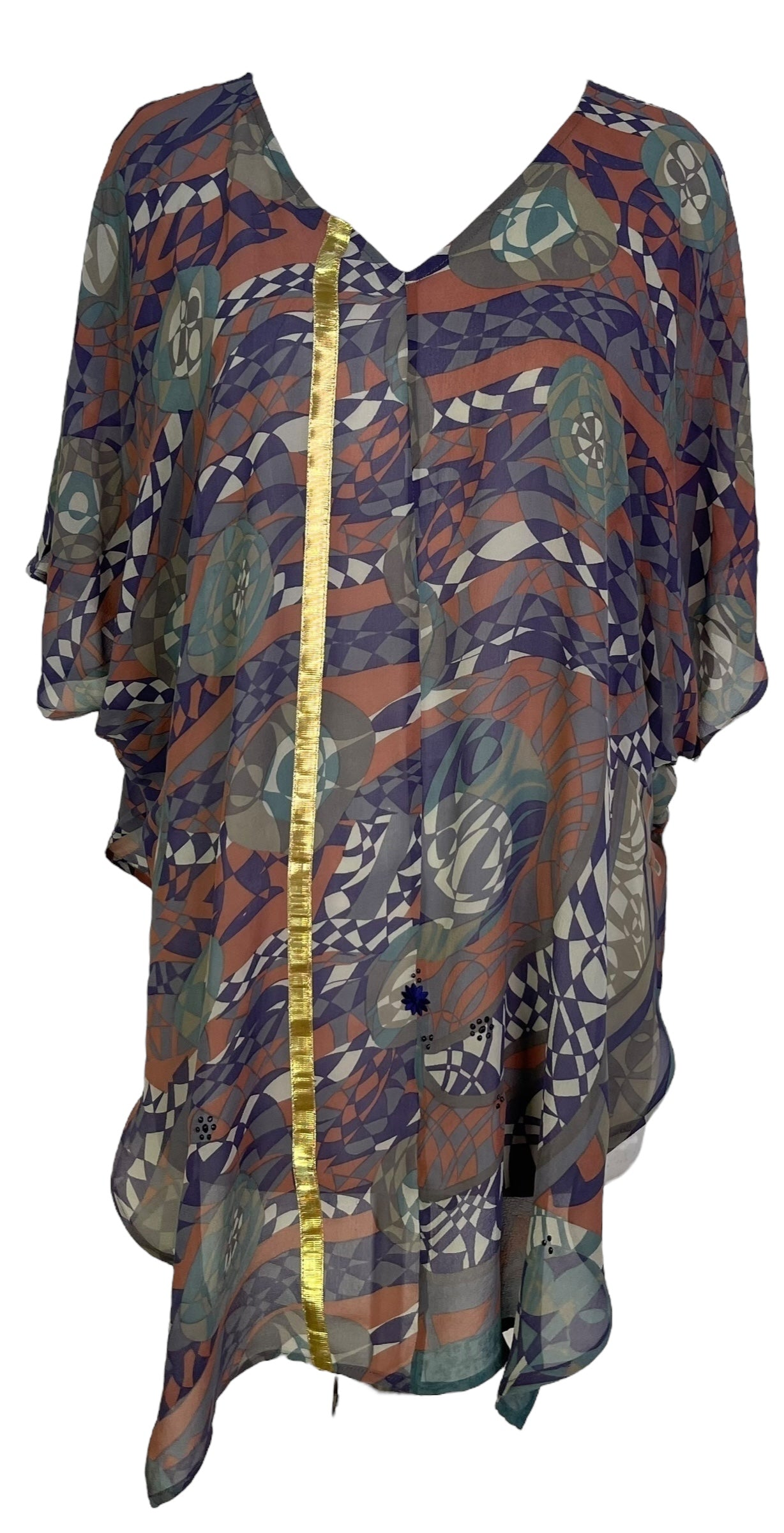 PRG7269 Sheer Wabi Sabi Pure Silk Waterfall Top