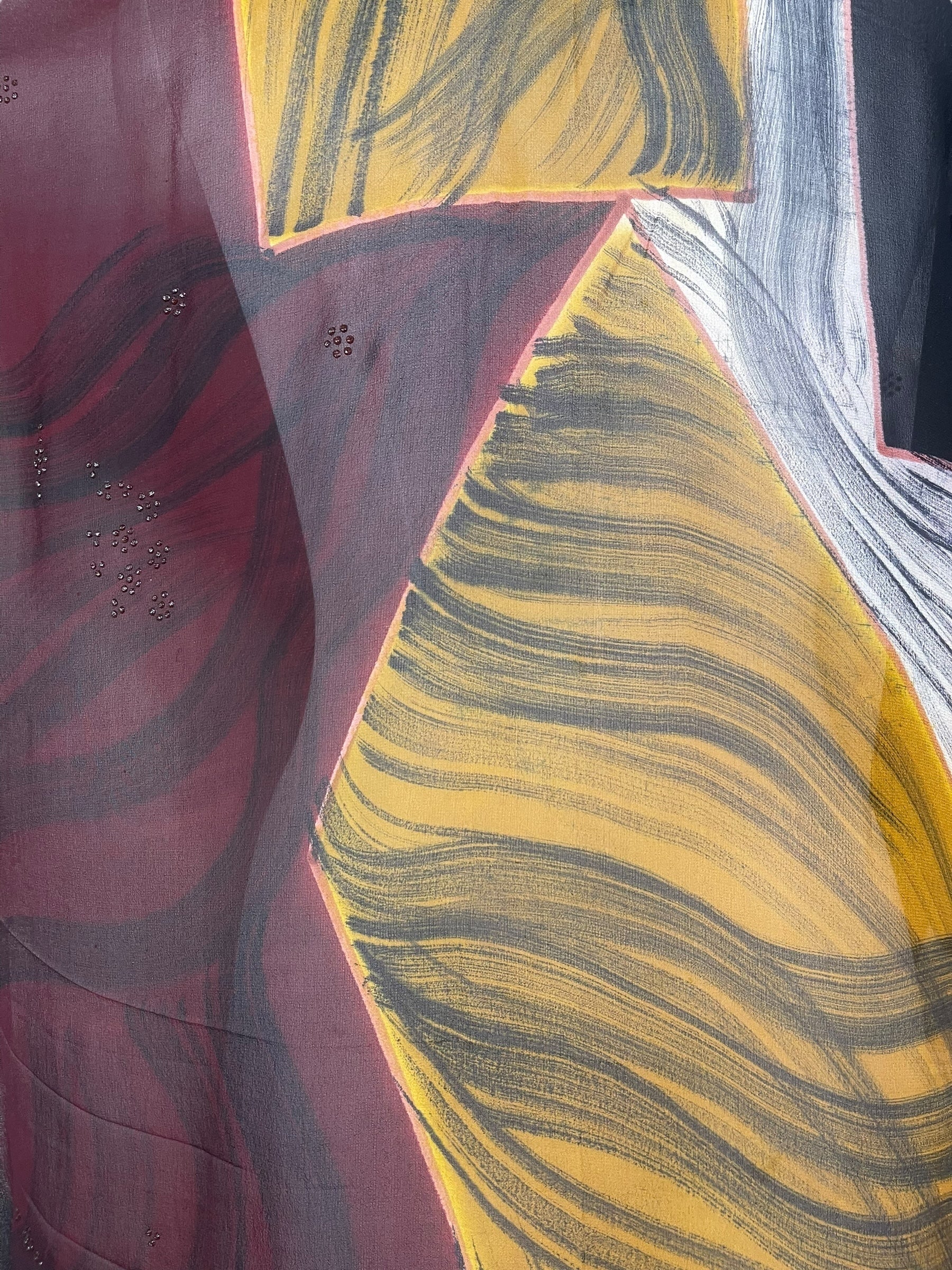 PRG7609 Sheer Wabi Sabi Pure Silk Long Tunic with Side Ties