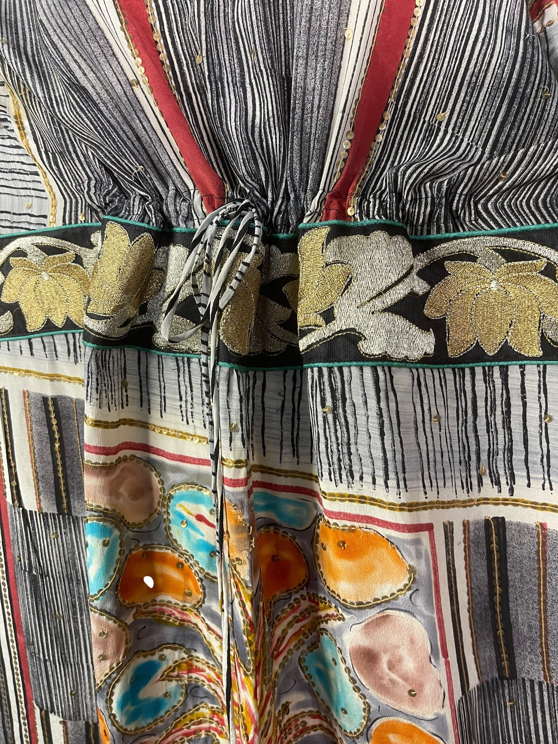 PRC6761 Wabi Sabi Pure Silk Maxi Kaftan