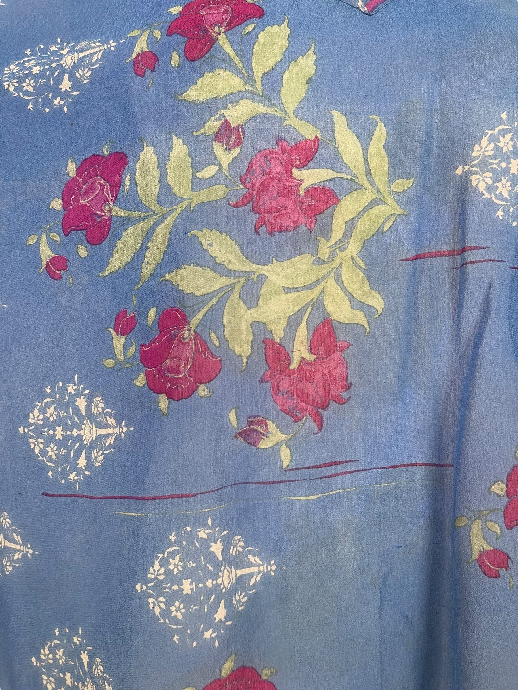 PRG7857 Sheer Wabi Sabi Pure Silk Long Tunic with Side Ties