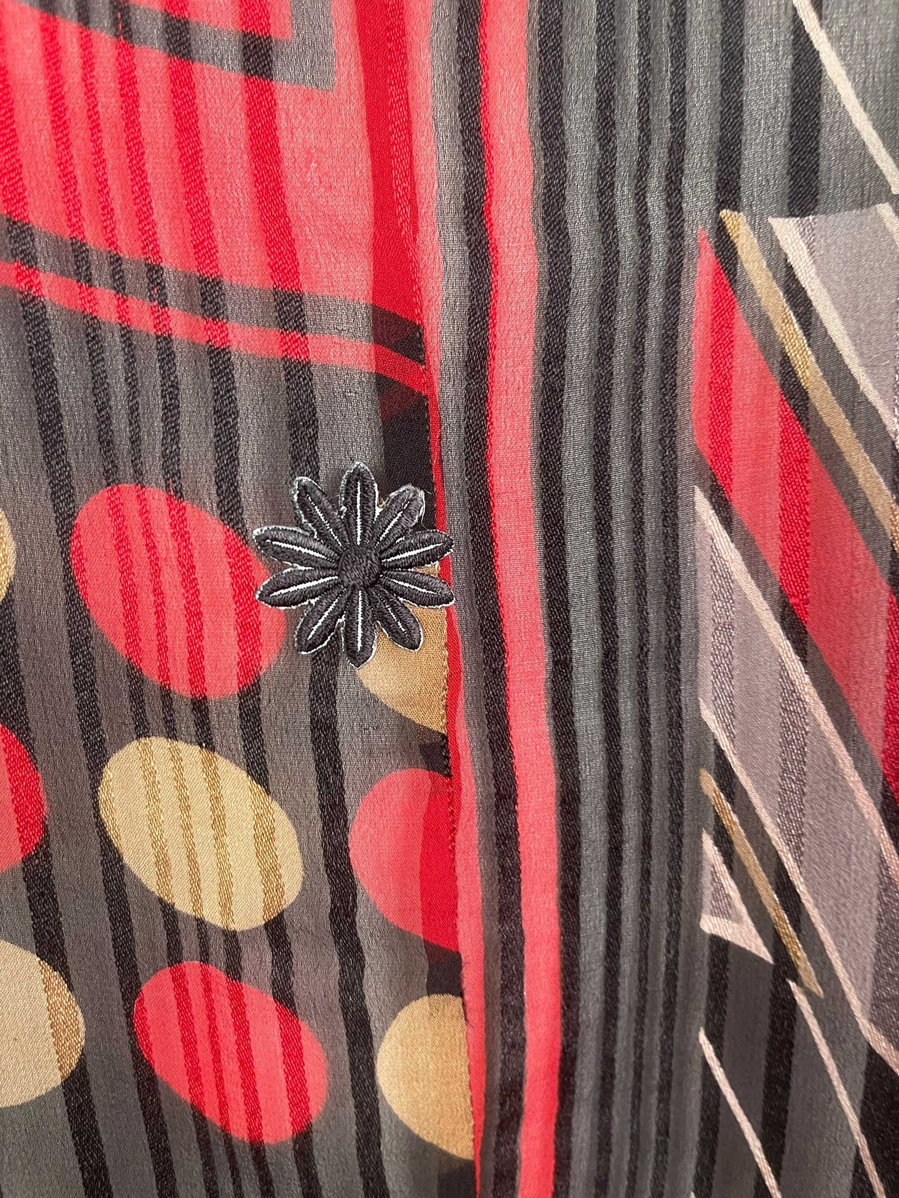 PREVIEW PRG8604 Sheer Avatar Pure Silk Waterfall Top by FEBRUARY2026 – Handmade ethical Waterfall Top from sariKNOTsari using upcycled silk. Designed in Canada for travel and slow fashion, loved from Toronto to LA to Sydney.