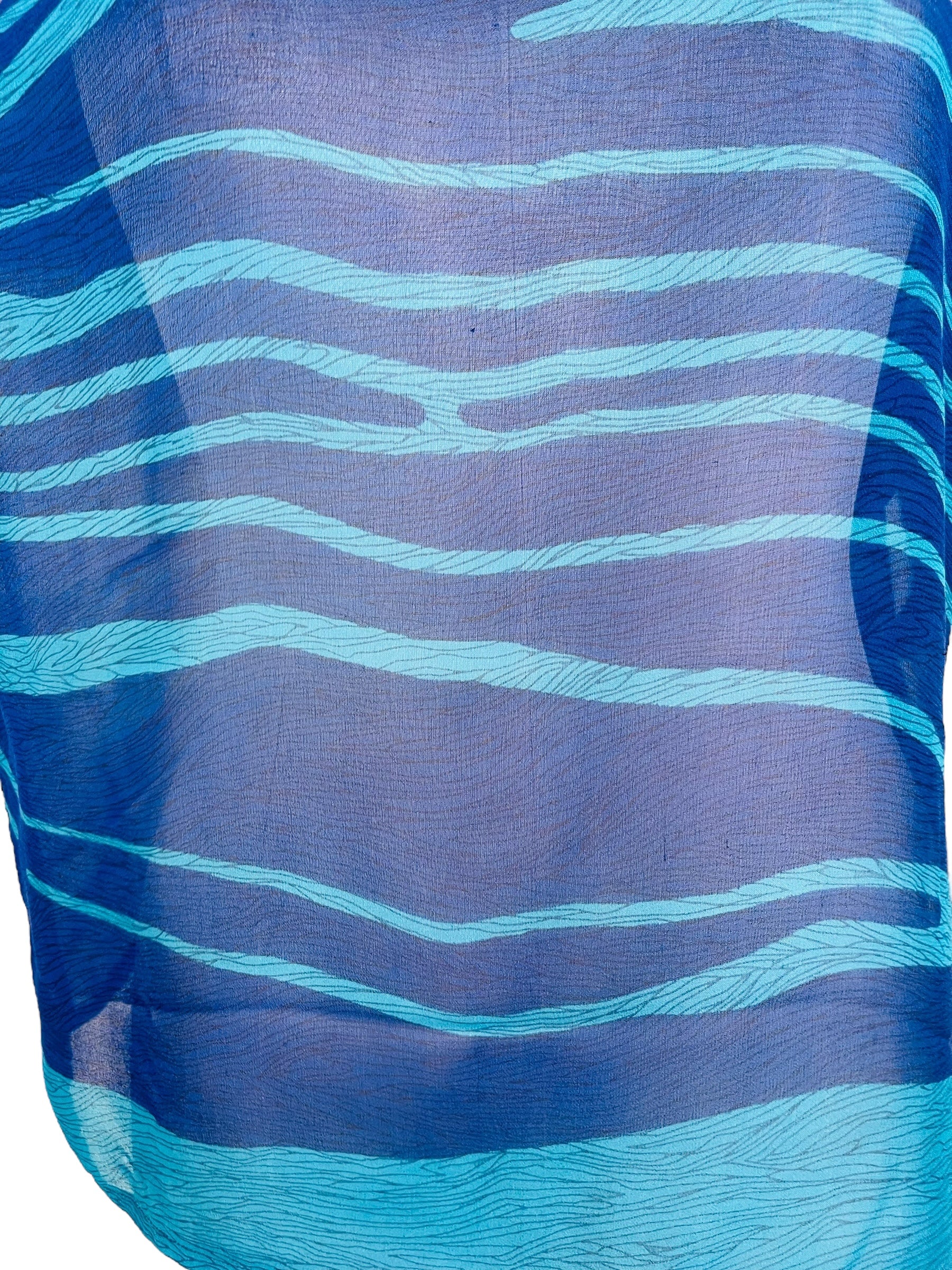 DEEANNS PRG6839 Sheer Avatar Pure Silk Side Slit Top