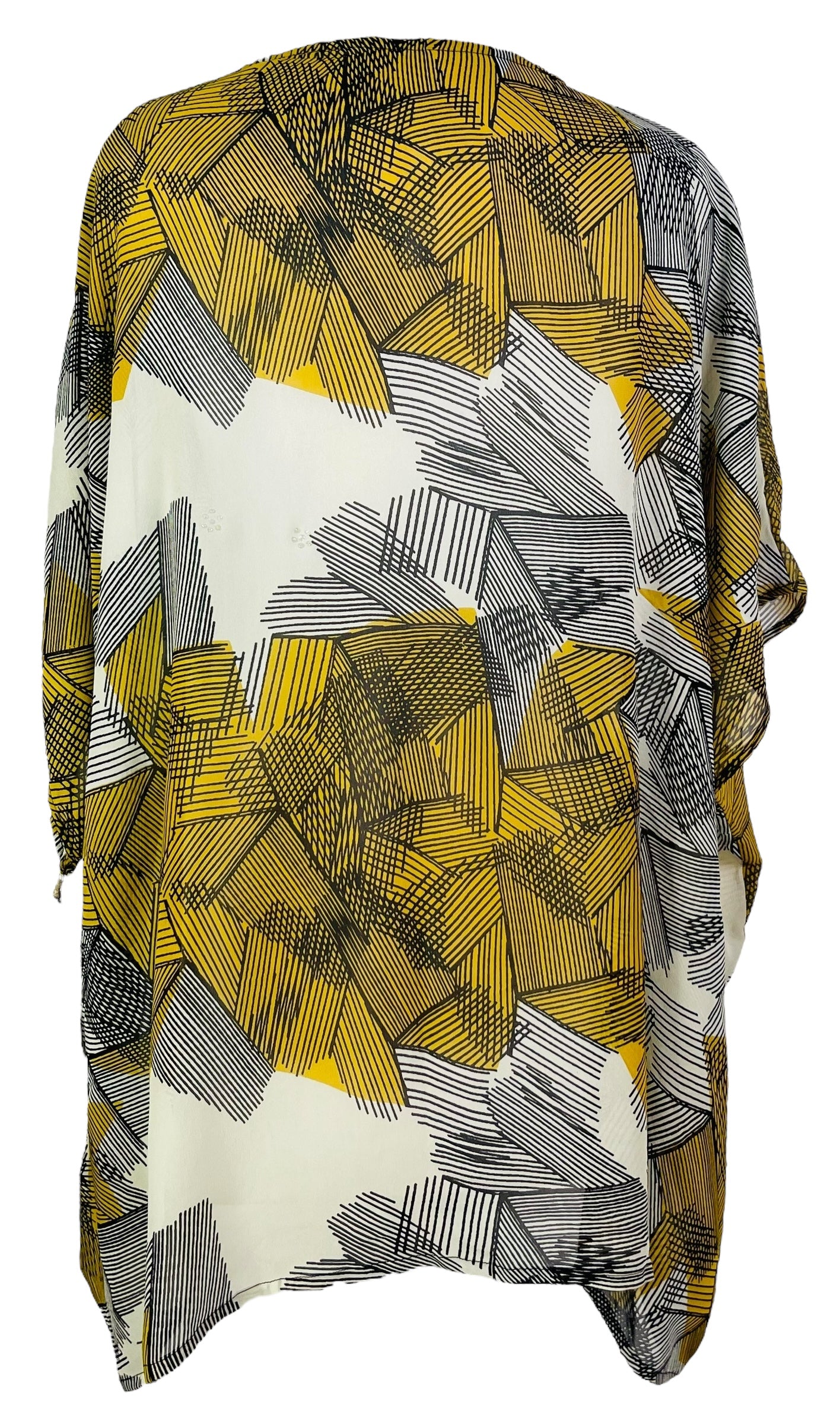 PRG7361 Sheer Avatar Pure Silk Short Kaftan Tunic without Slits