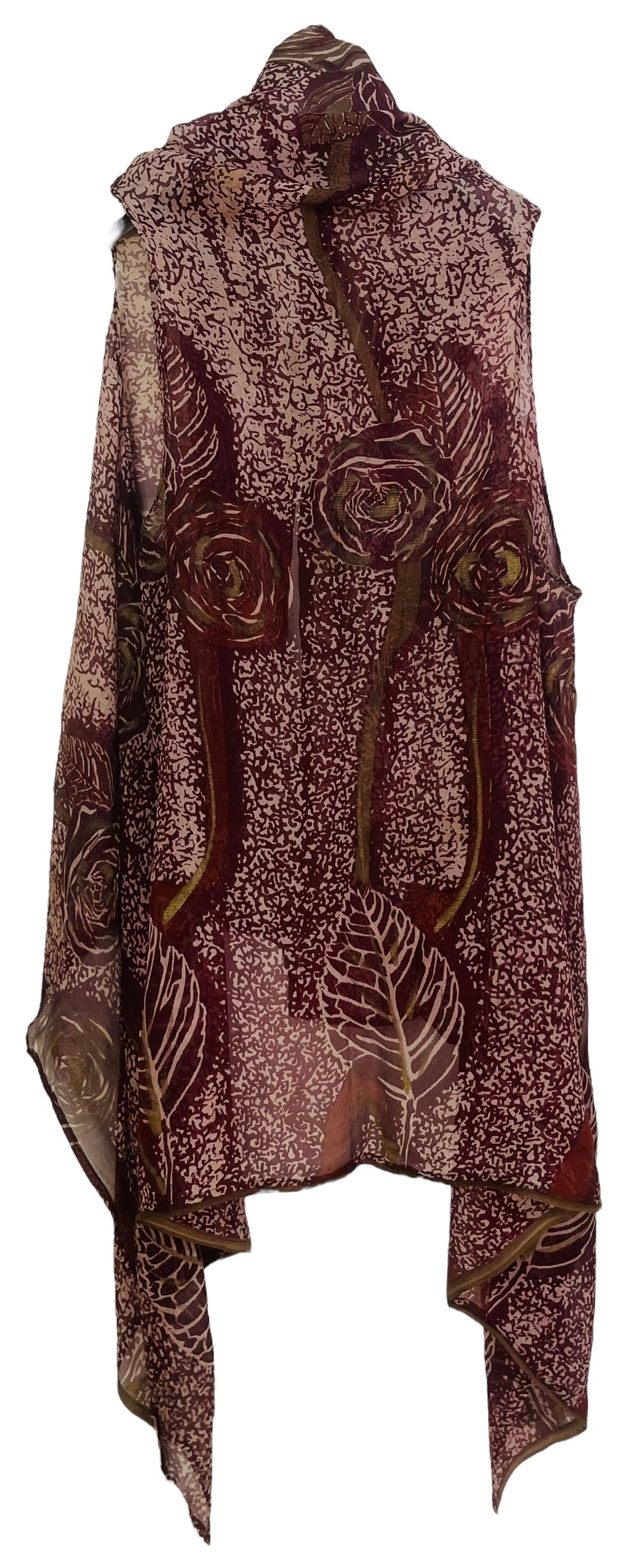 PCH7441 Very Sheer Chiffon Wabi Sabi Pure Silk Versatile Vest