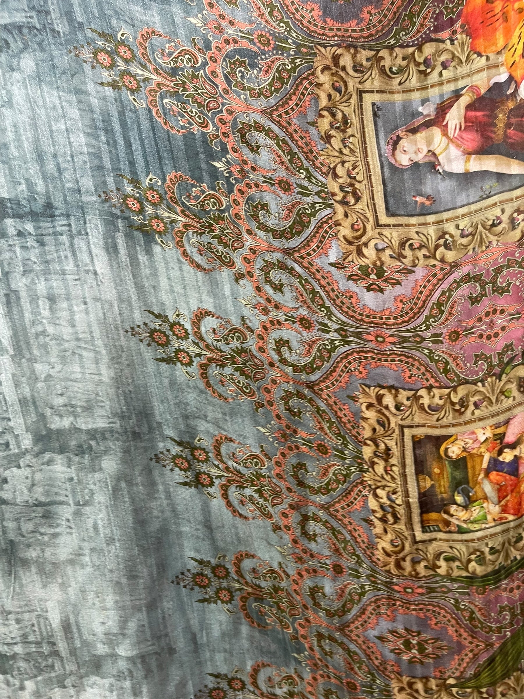 PRG8031 Sheer Avatar Pure Silk Short Kaftan Tunic with Slits