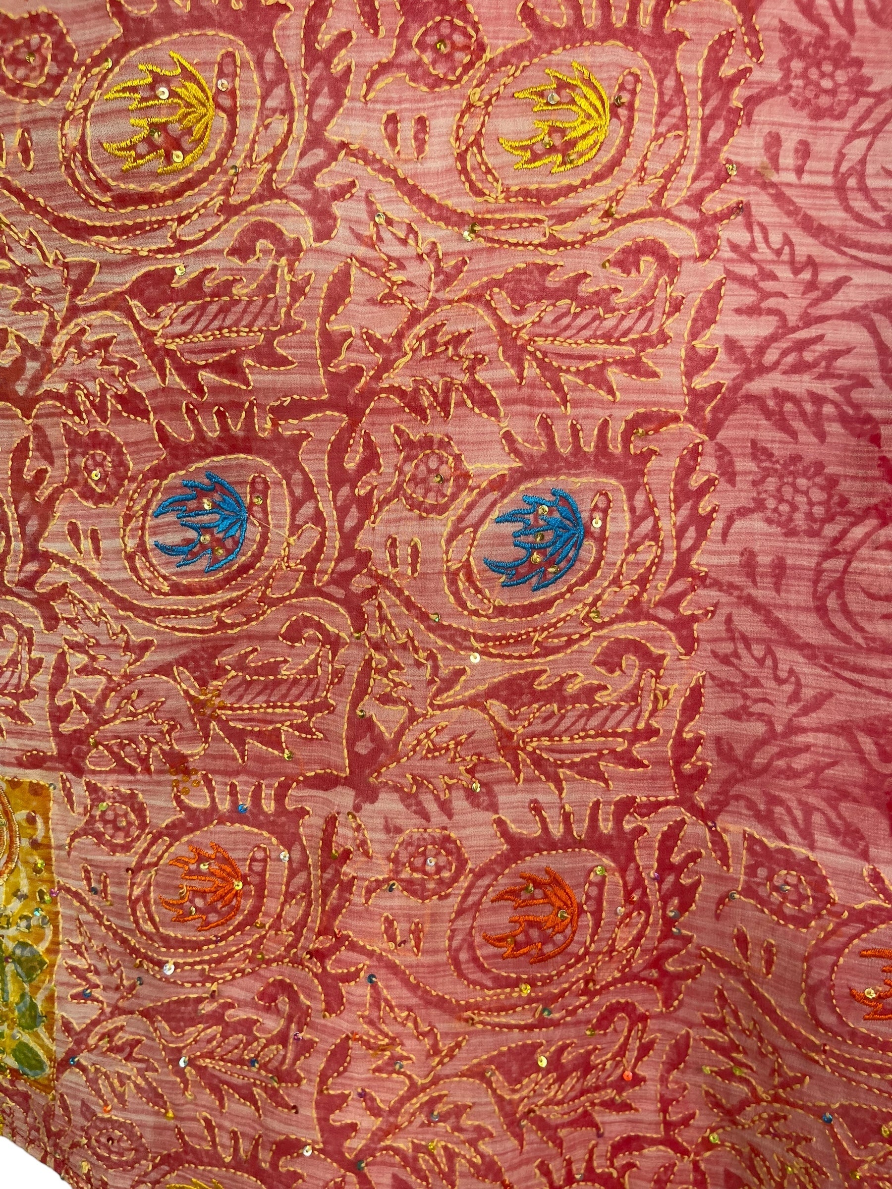 PREVIEW PRG8419 Sheer Avatar Pure Silk Side Slit Top by FEBRUARY2026 – Handmade ethical Side Slit Top from sariKNOTsari using upcycled silk. Designed in Canada for travel and slow fashion, loved from Toronto to LA to Sydney.