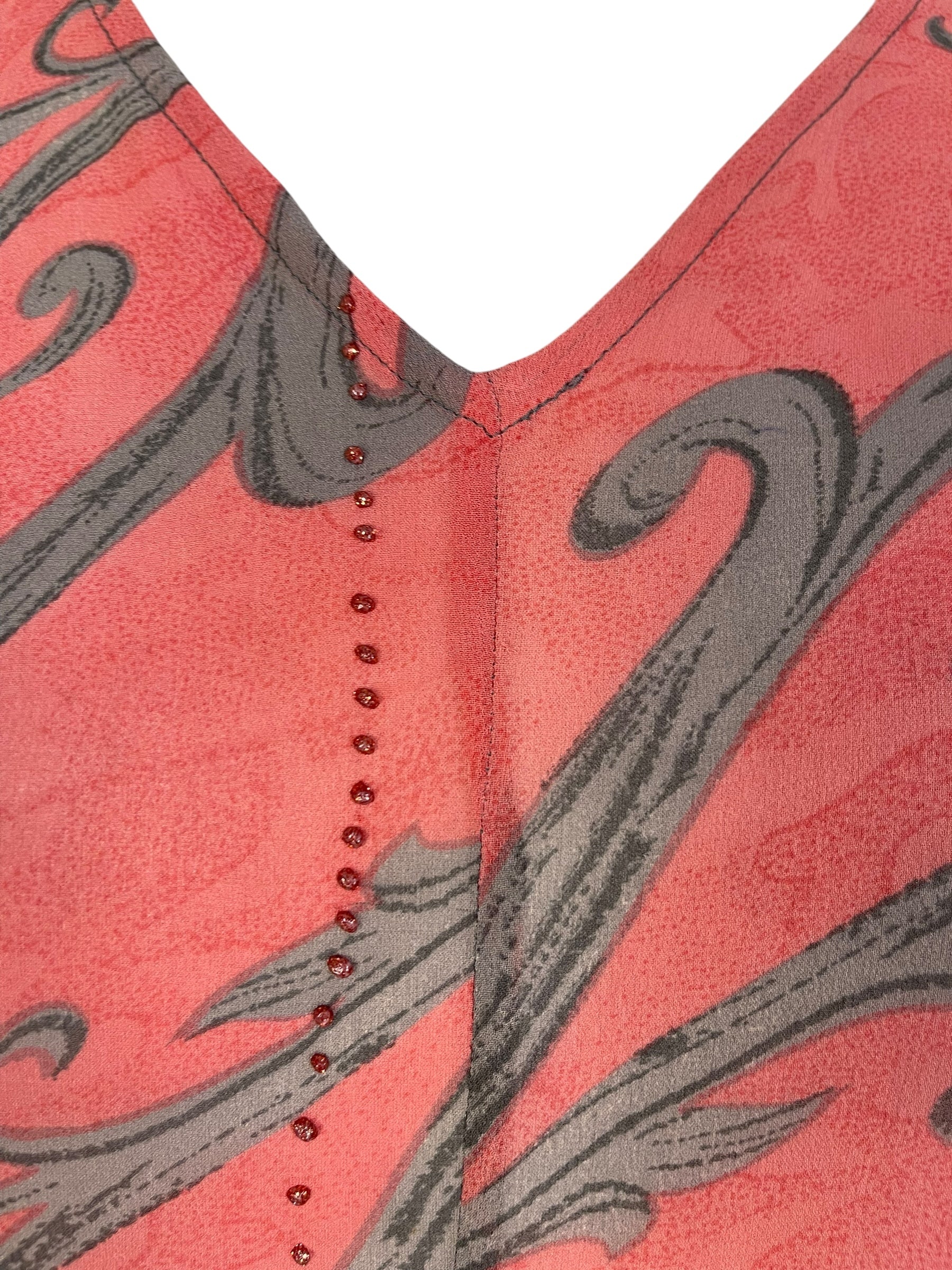 PRG7263 Sheer Avatar Pure Silk Waterfall Top