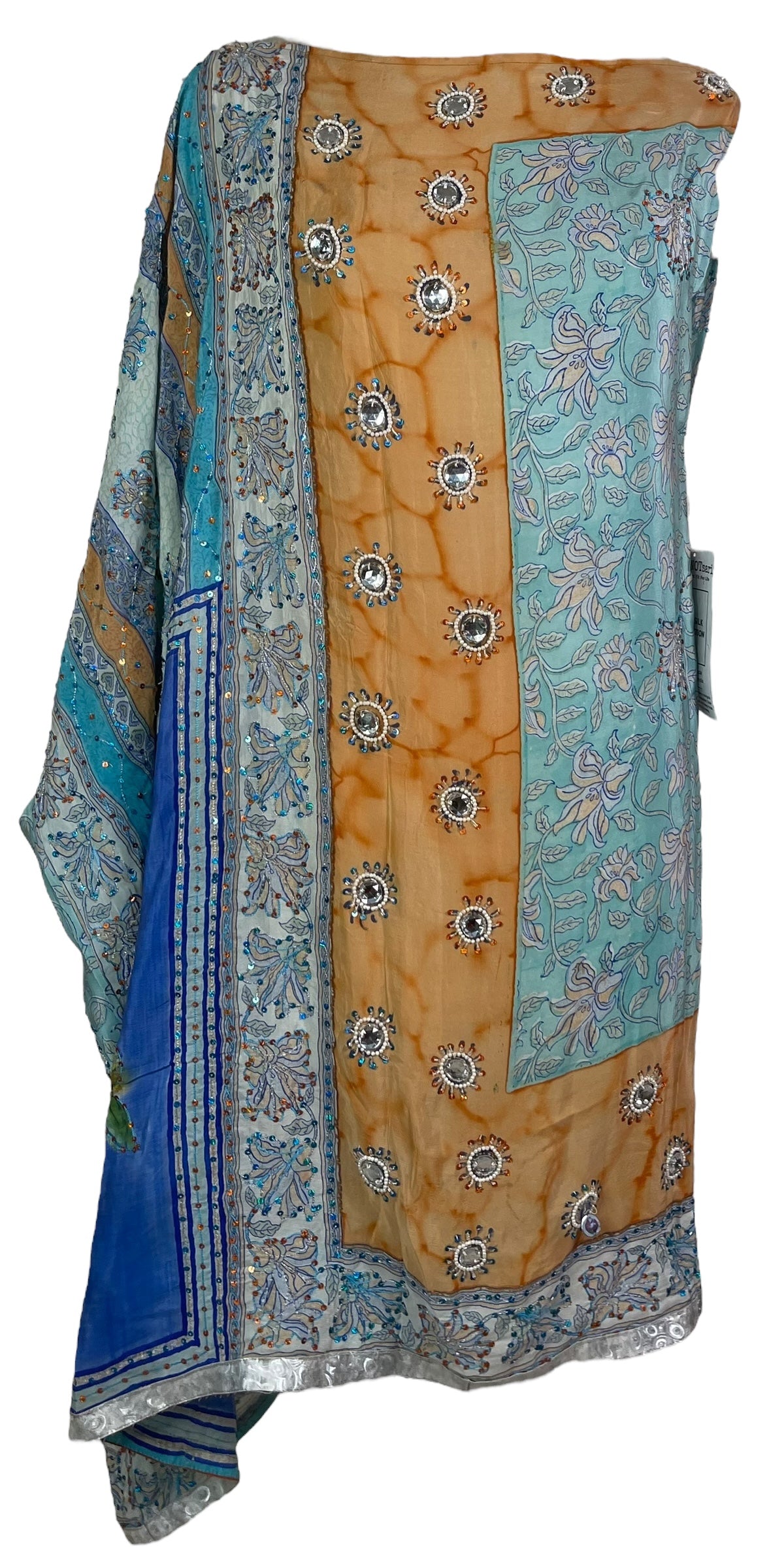 PRC8013 Wabi Sabi Pure Silk One Shoulder Dress