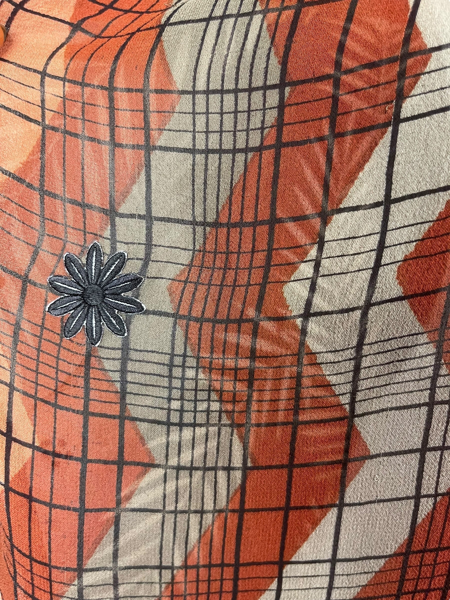 PRG8117 Sheer Wabi Sabi Pure Silk Side Slit Top by DECEMBER2025 – Handmade ethical Side Slit Top from sariKNOTsari using upcycled silk. Designed in Canada for travel and slow fashion, loved from Toronto to LA to Sydney.