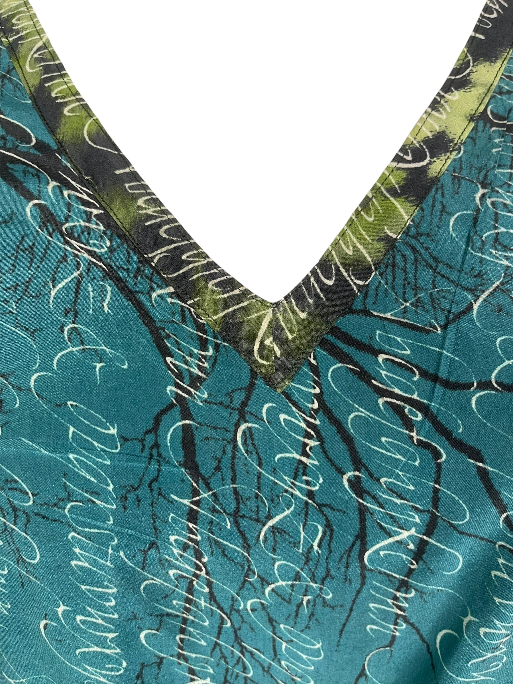 PRC7602 Wabi Sabi Pure Silk Short Kaftan Tunic With Slits