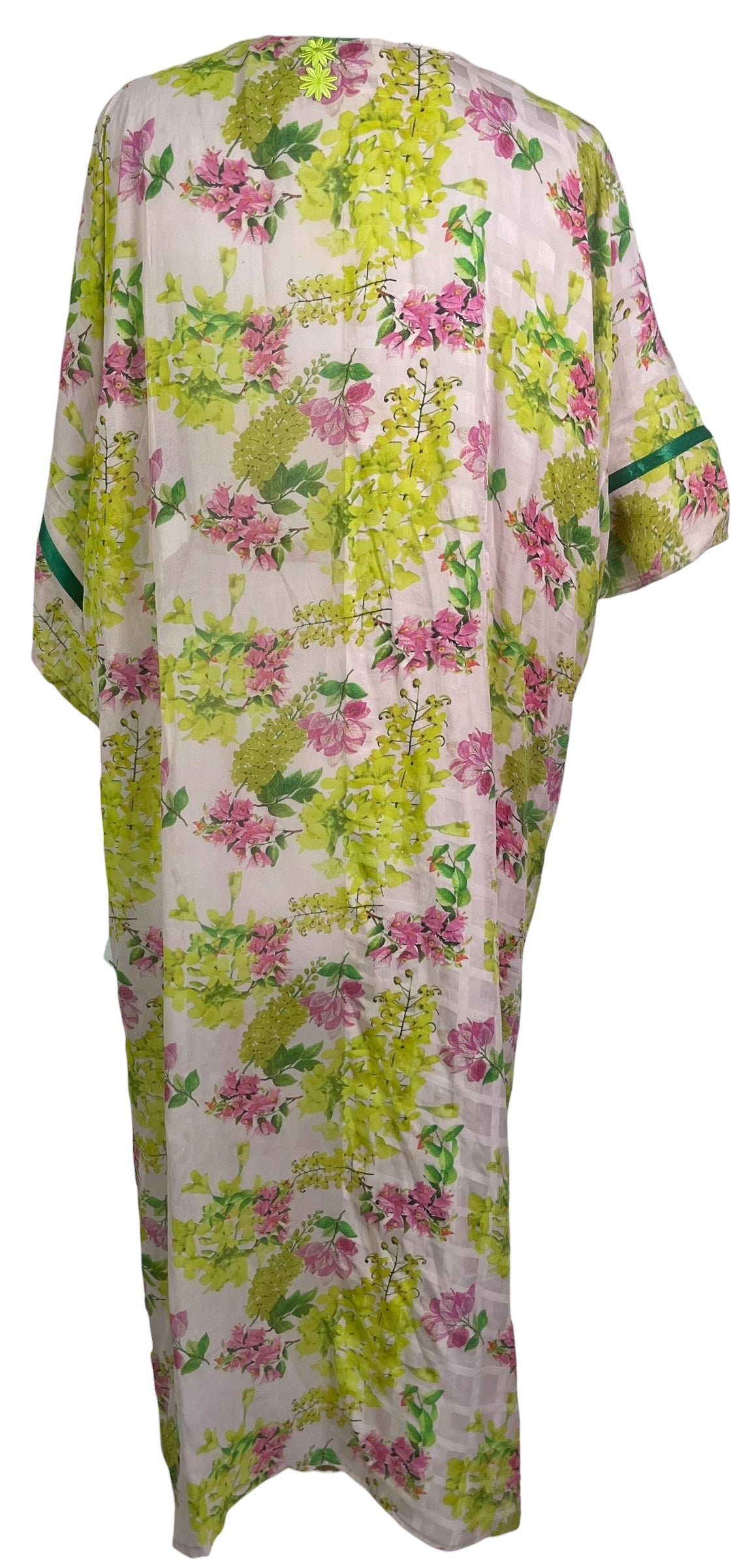 PRG8892 Sheer Wabi Sabi Pure Silk Kimono Sleeved Duster with Belt