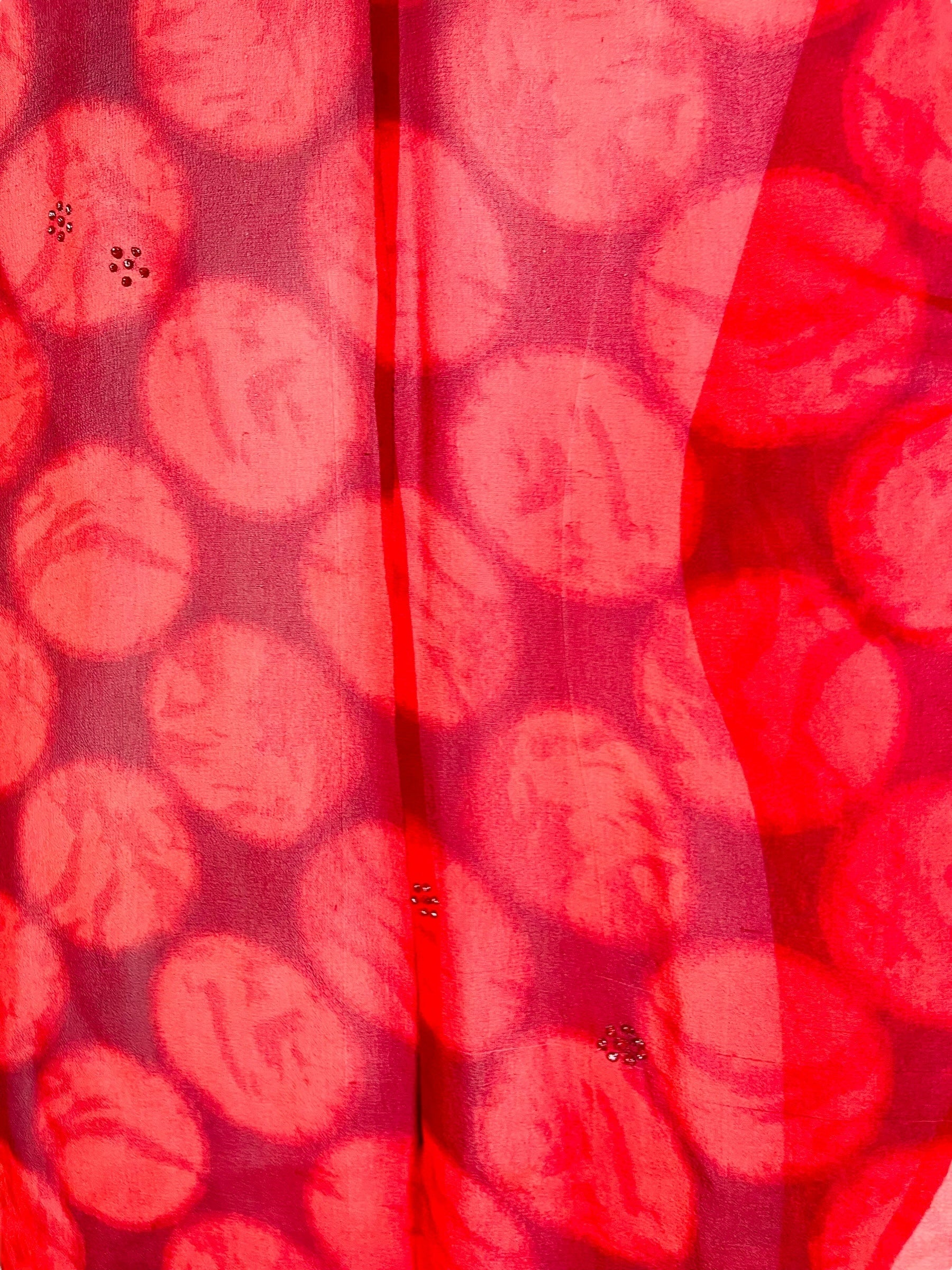 PRG7585 Sheer Avatar Pure Silk Waterfall Top